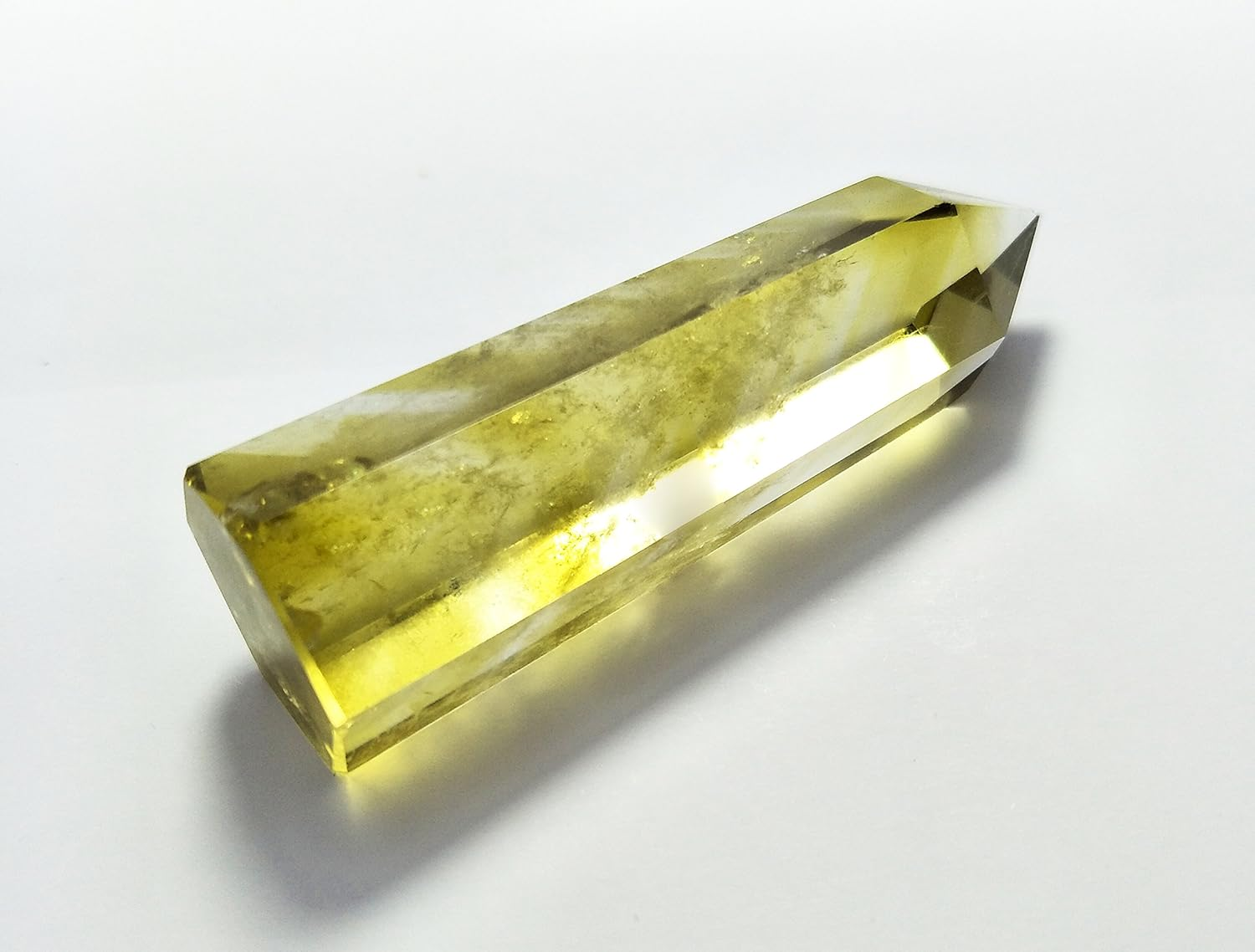 Yellow Quartz Crystal Wand Pointed & Faceted for Healing Reiki Chakra Meditation Therapy Decor (Citrine Crystal) image number 2