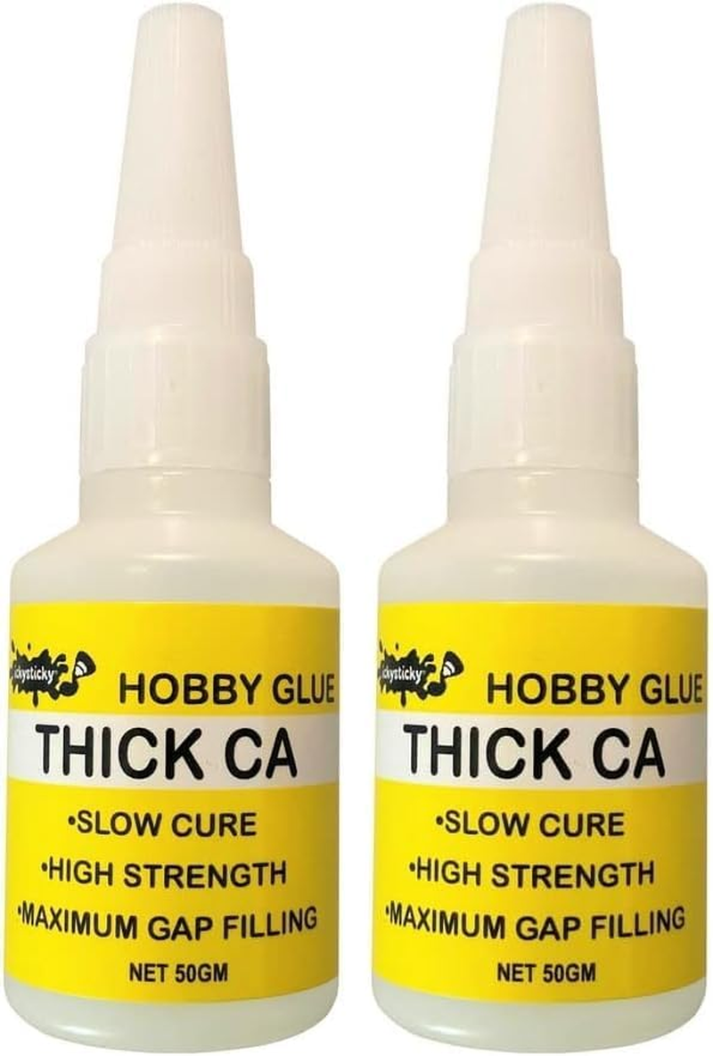Ickysticky Thick CA Glue 50 G Premium Superglue Wood, Craft, Metal, Plastic, Model Kits, DIY, Home, Office