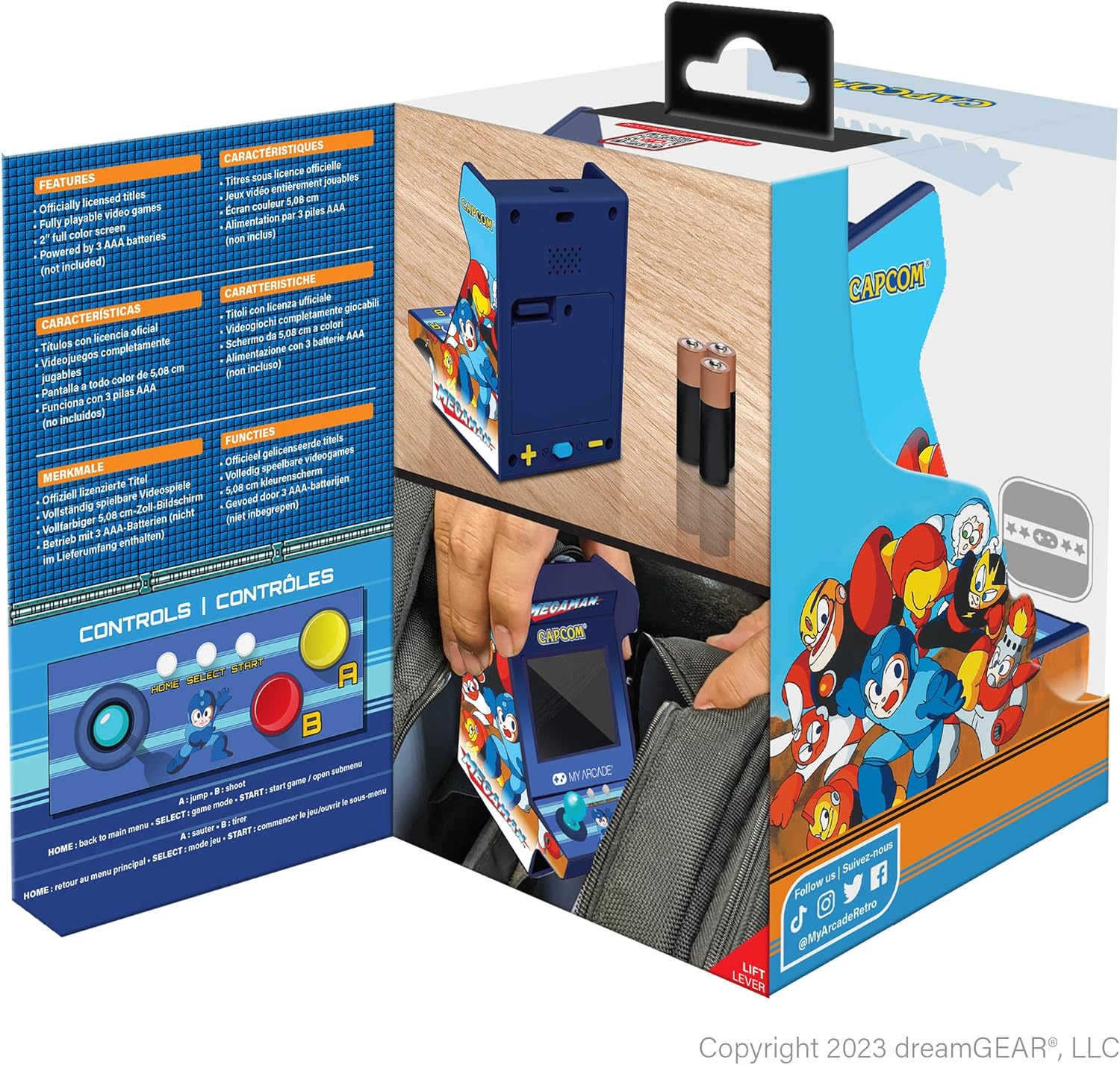 My Arcade DGUNL-7011 Mega Man Pico Player Portable Retro Arcade (6 Games in 1) image number 1