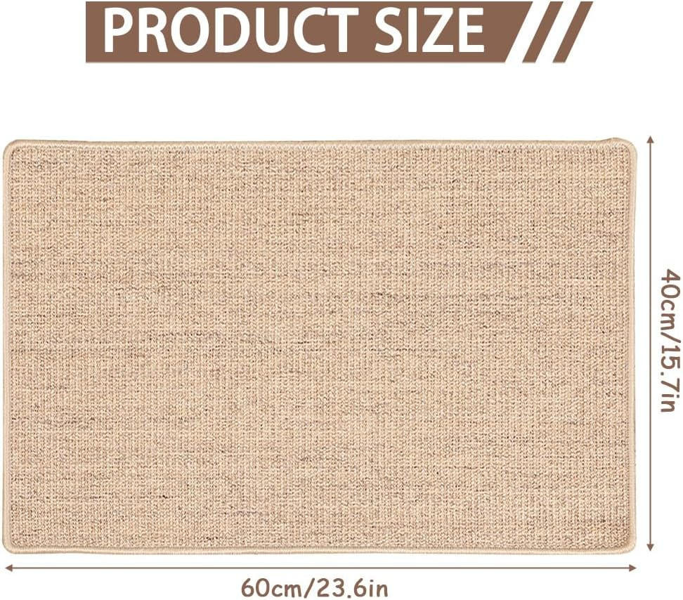 Front Door Mat Indoor Rugs for Entryway,Pet-Friendly Front Door Mat - Anti-Scratch, Algae Fiber, Courtyard Collection Rug Natural Colors for Home Decor Non Slip Washable Absorbent Low40X60Cm (Beige) image number 2