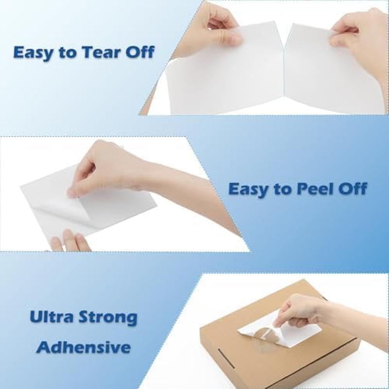 Thermal Labels, Pack of 500 4X6 Thermal Labels Fanfold, Suitable for Most Thermal Printers,1 Stack