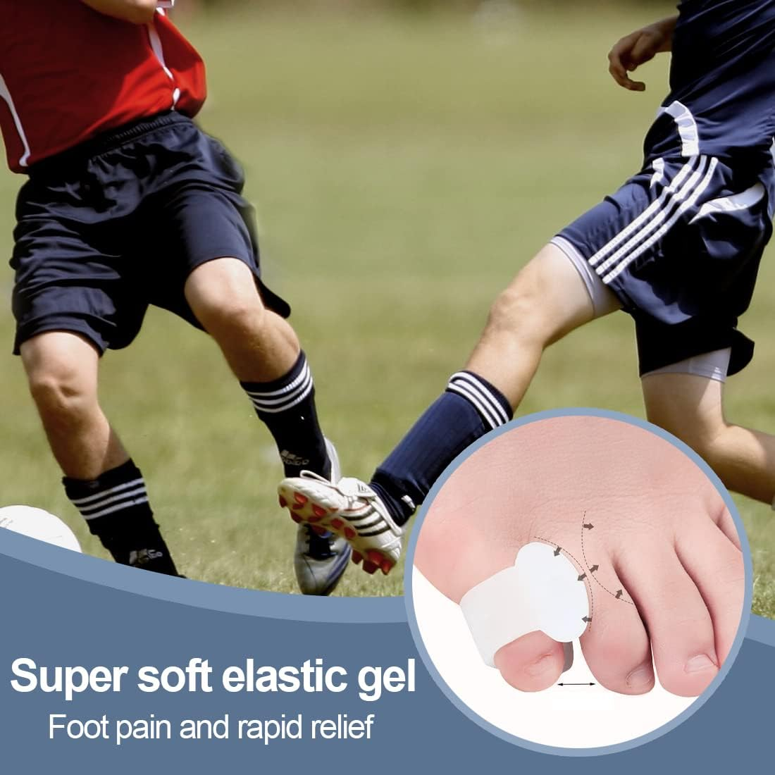 4 Pairs Toe Separator, Toe Separator, Toe Separator, Toe Separator, Toe Protection, Small Hammer Straighteners, Prevent Rubbing and Relieve Pressure (4 Colors) image number 5