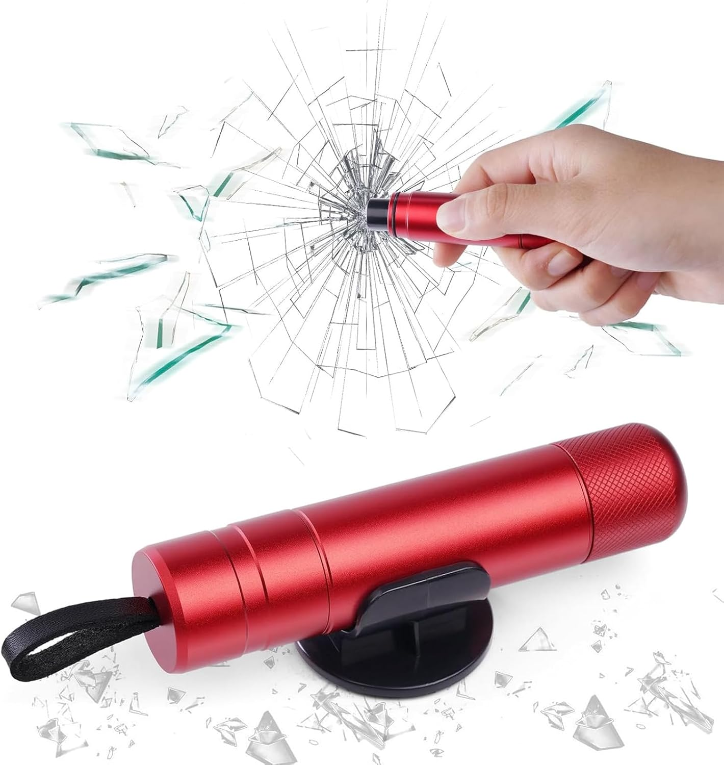 Emergency Hammer Car with Belt Cutter, Compact Portable Emergency Hammer Car, Mechanical Spring Glass Breaker Car Essentials, Upgrade Multifunctional Belt Cutter Emergency Hammer image number 4