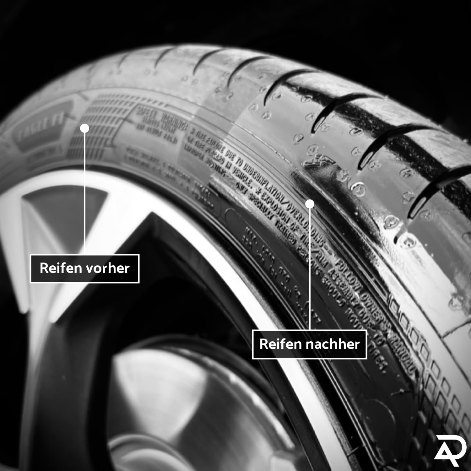 ADEPTX Detailing Tyre Shine Applicator Brush for Car Detailing Brush Tyre Dressing Applicator - for Radiantly Shiny Car Tyres - Professional Tyre Care with Precision and Passion image number 4
