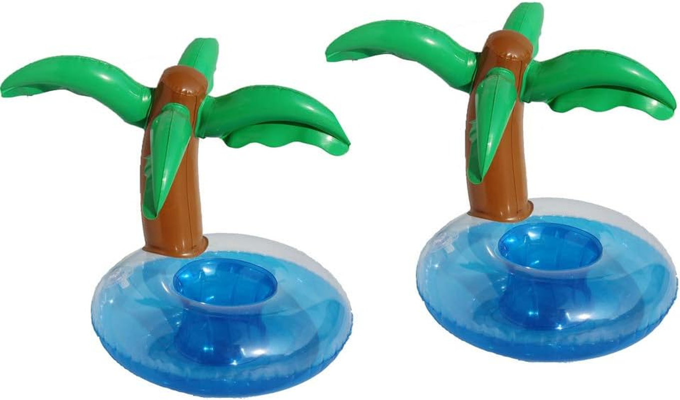 Binaryabc Inflatable Coconut Tree Palm Trees Drink Holders Drink Floaties, Pool Drink Holder Floats, Inflatable Floating Drink Cup Holder,Hawaii Summer Pool Paty Drinks Favors,2Pcs image number 3