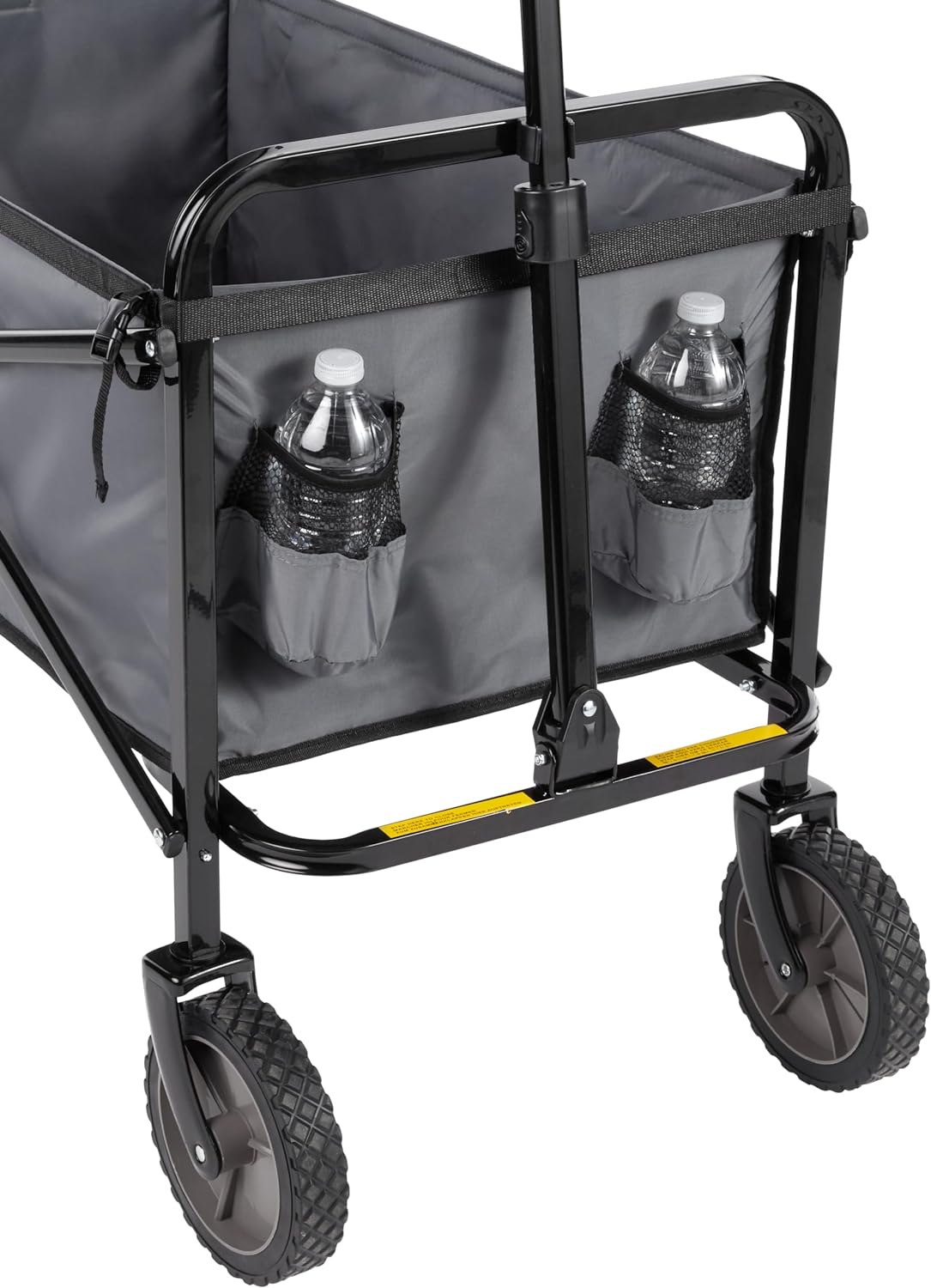 Amazon Basics Collapsible Folding Outdoor Utility Wagon with Cover Bag, Gray image number 3