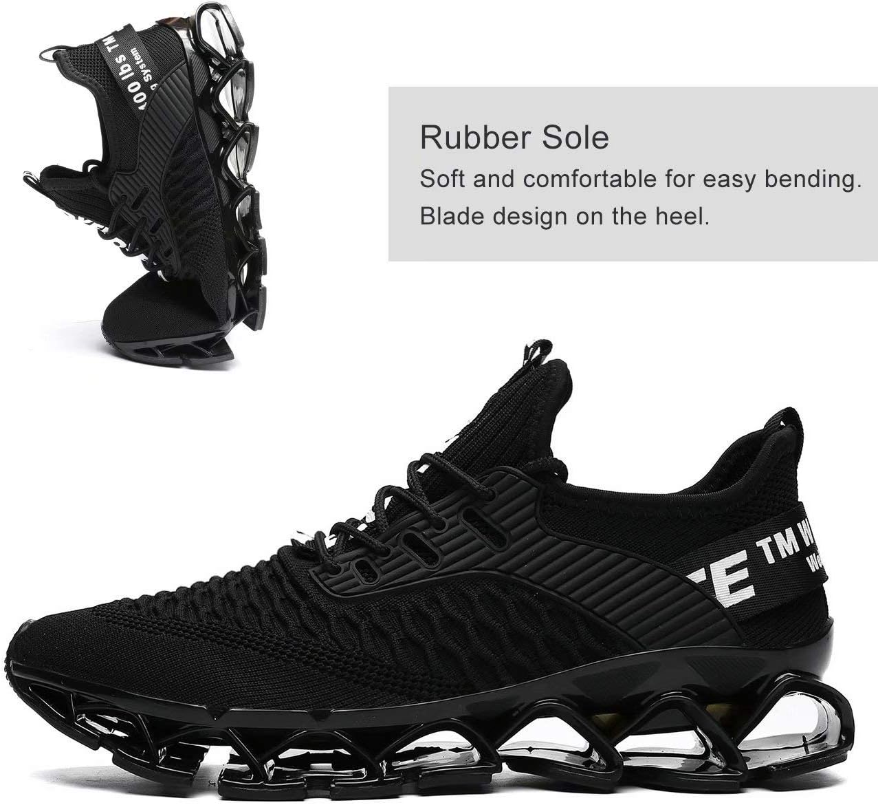 Vooncosir Men'S Fashion Sneakers Breathable Mesh Running Shoes Blade Non Slip Soft Sole Casual Athletic Walking Shoes image number 3