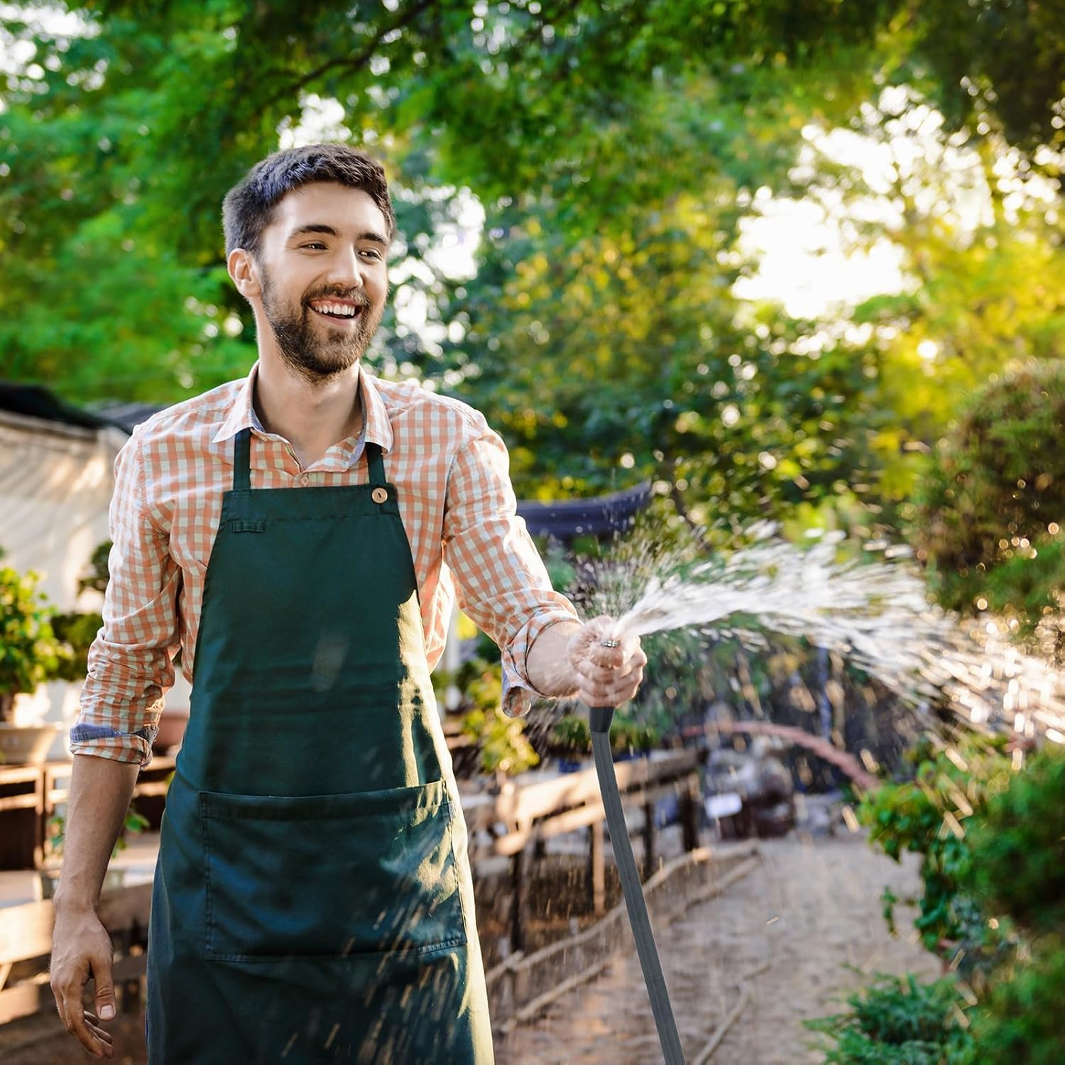 Lightweight Garden Hose 15 M Ultra Flexible, Kink-Free for Outdoor Water Hose Non-Expanding, Burst-Resistant, Heavy Duty RV Hose image number 4