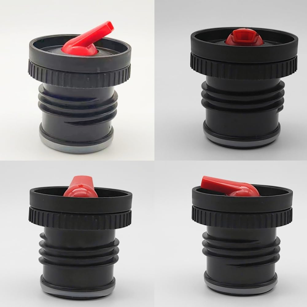 Thermos Stopper Pi-Co De Mate Replacement for Stan-Ley Clas-Sic Vacuum Insulated Wide Mouth Bottle,Vacuum Cup Insulated Accessories,Leakproof Splashproof Black-Red (1QT, 1.1QT, 1.5QT, 2QT, 2.5QT) image number 5