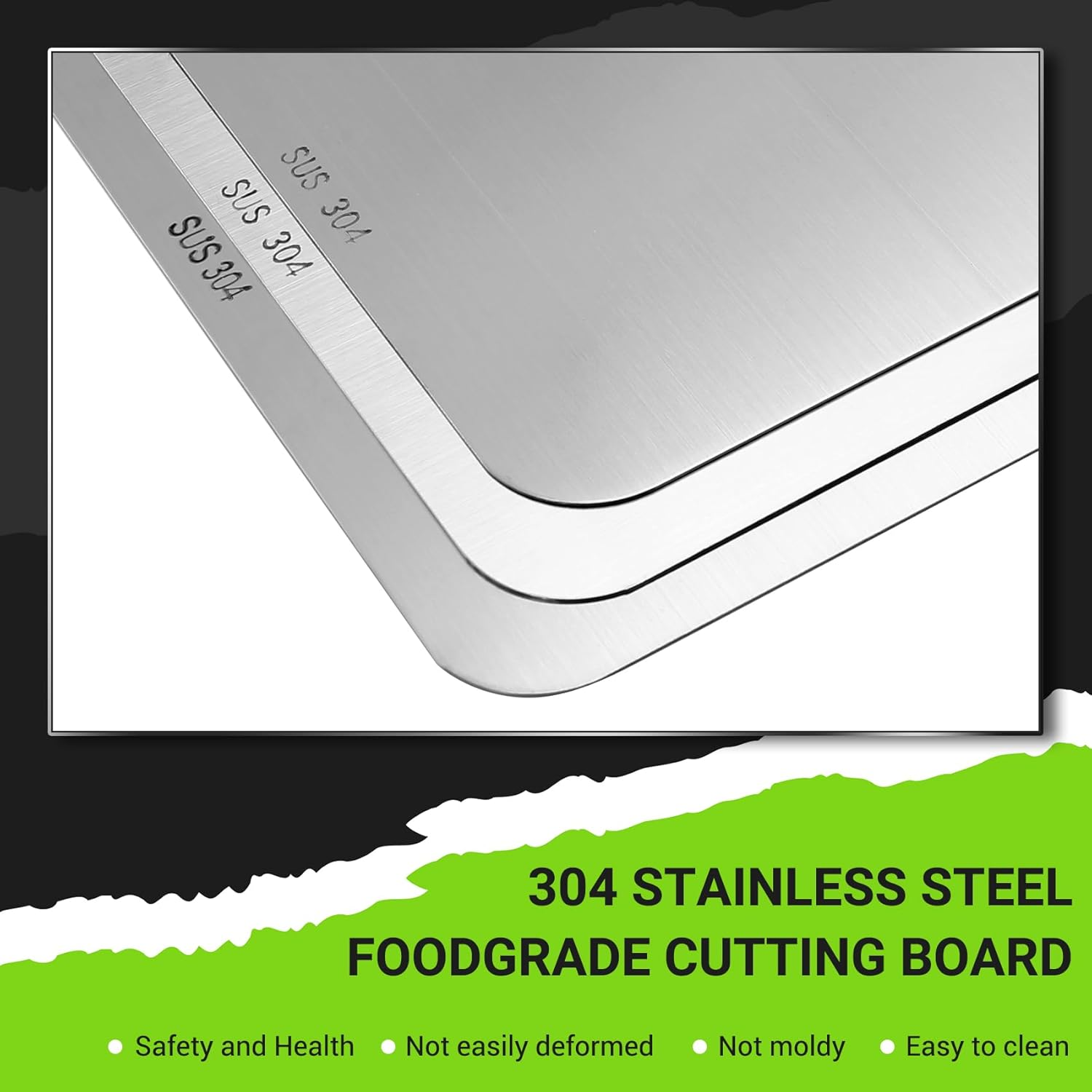 Hcskoss 3Pcs Titanium Cutting Board Set Cutting Mats Stainless Steel Cutting Board Hanging Chopping Board Set for Kitchen Home Cooking Outdoor image number 5
