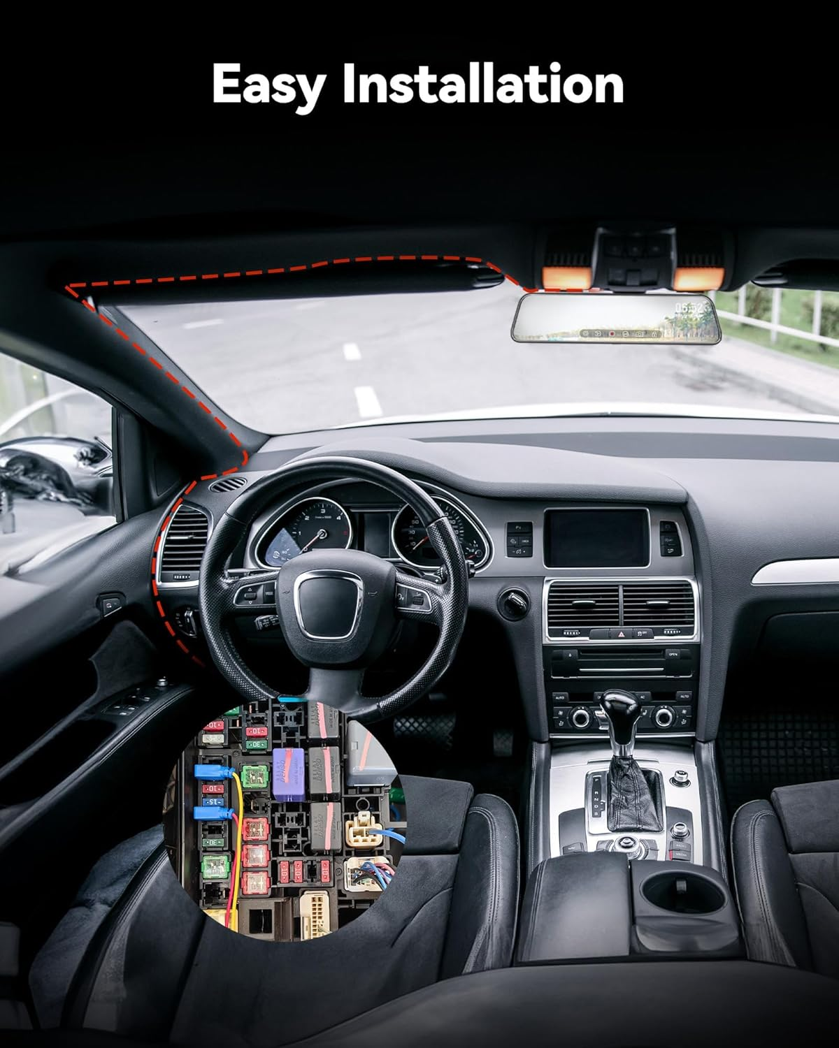 WOLFBOX USB C 4A Acc Hardwire Kit 20Ft for All WOLFBOX Dash Cams, Converting 12V-24V to 5V, with Battery Drain Protection image number 3