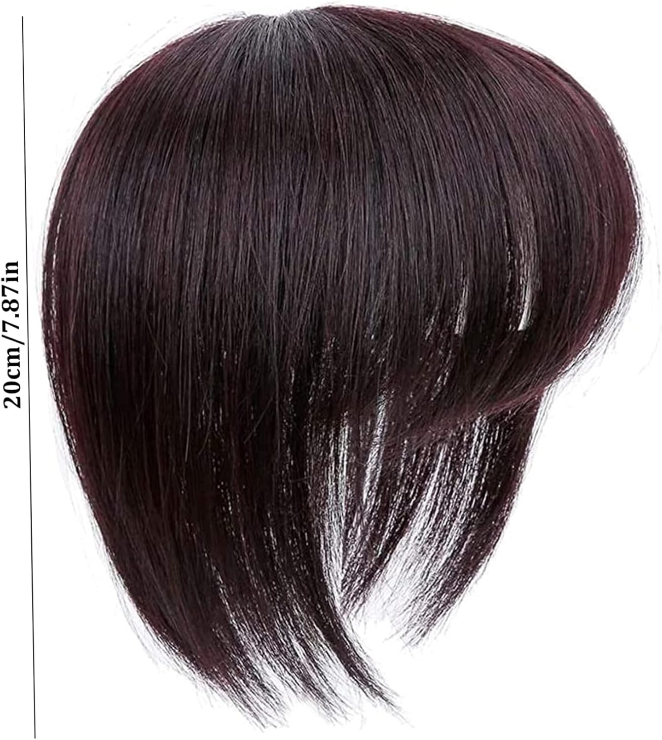 Short Hair Wigs, Human Hair Topper Thinning Hair Topper Clip in Hairpieces 20Cm Dark Brown Hair Extensions for Women image number 1