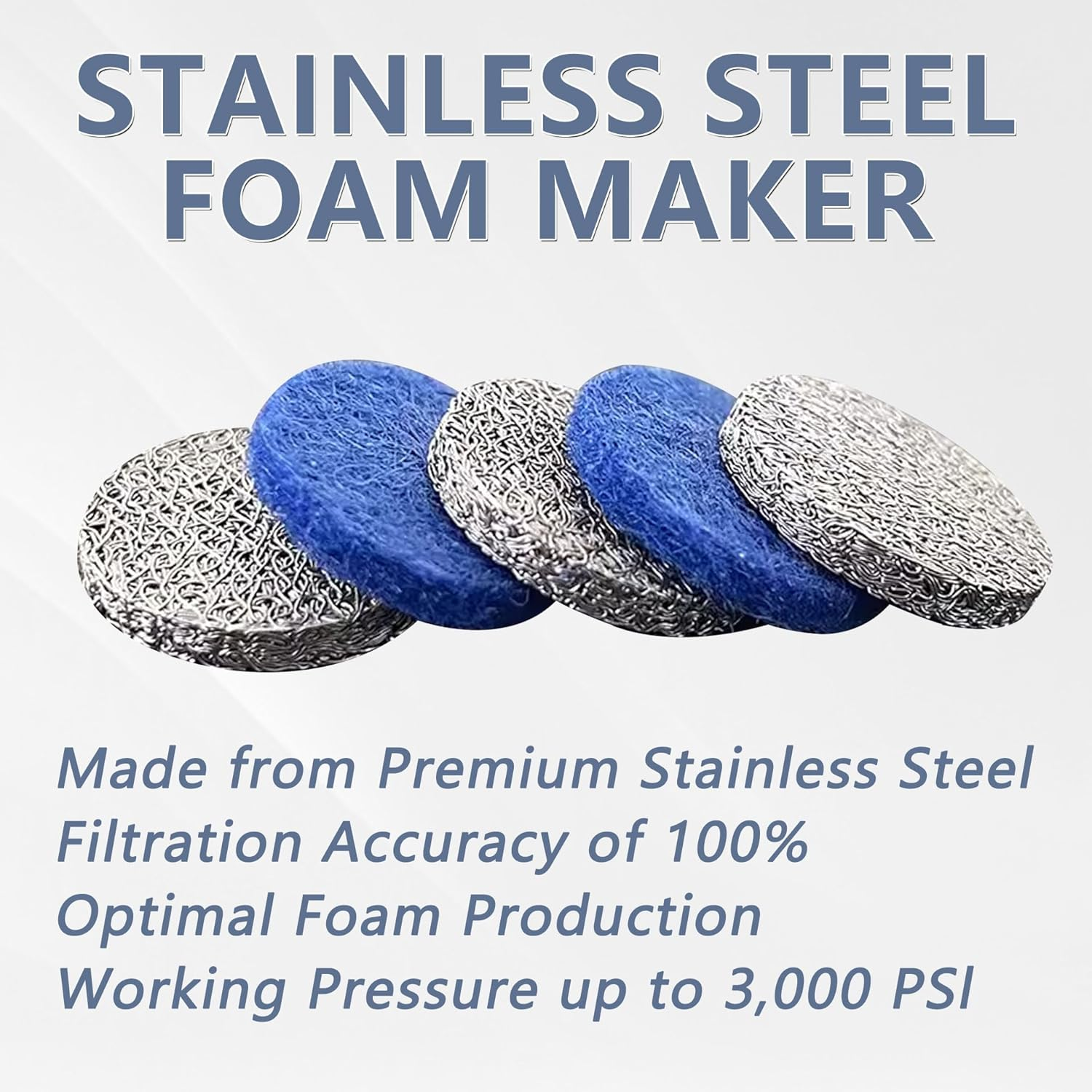 SITIMIMIL 3 Pieces 1.1 Mm Foam Cannon Orifice Nozzle and Foam Maker，Replacement Thread Nozzle Tips and Mesh Filter for Snow Foam Lance, with Cleaning Needle，3000Psi image number 3