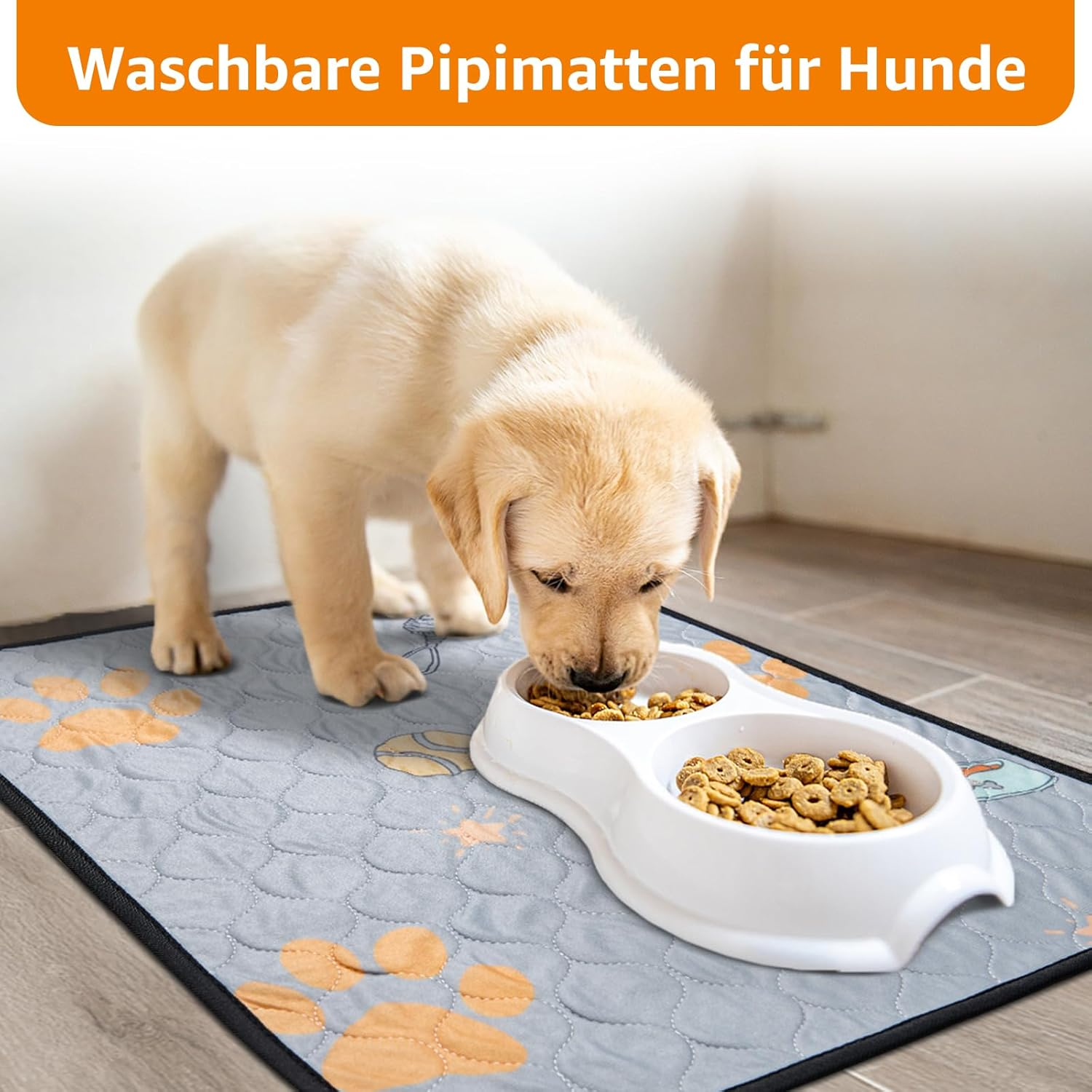 Reusable Puppy Pads, Pack of 2 Super Absorbent PIPI Mats for Dogs, Non-Slip Dog Training Pads for Sofas, Dog Playpens or Car Seats image number 4