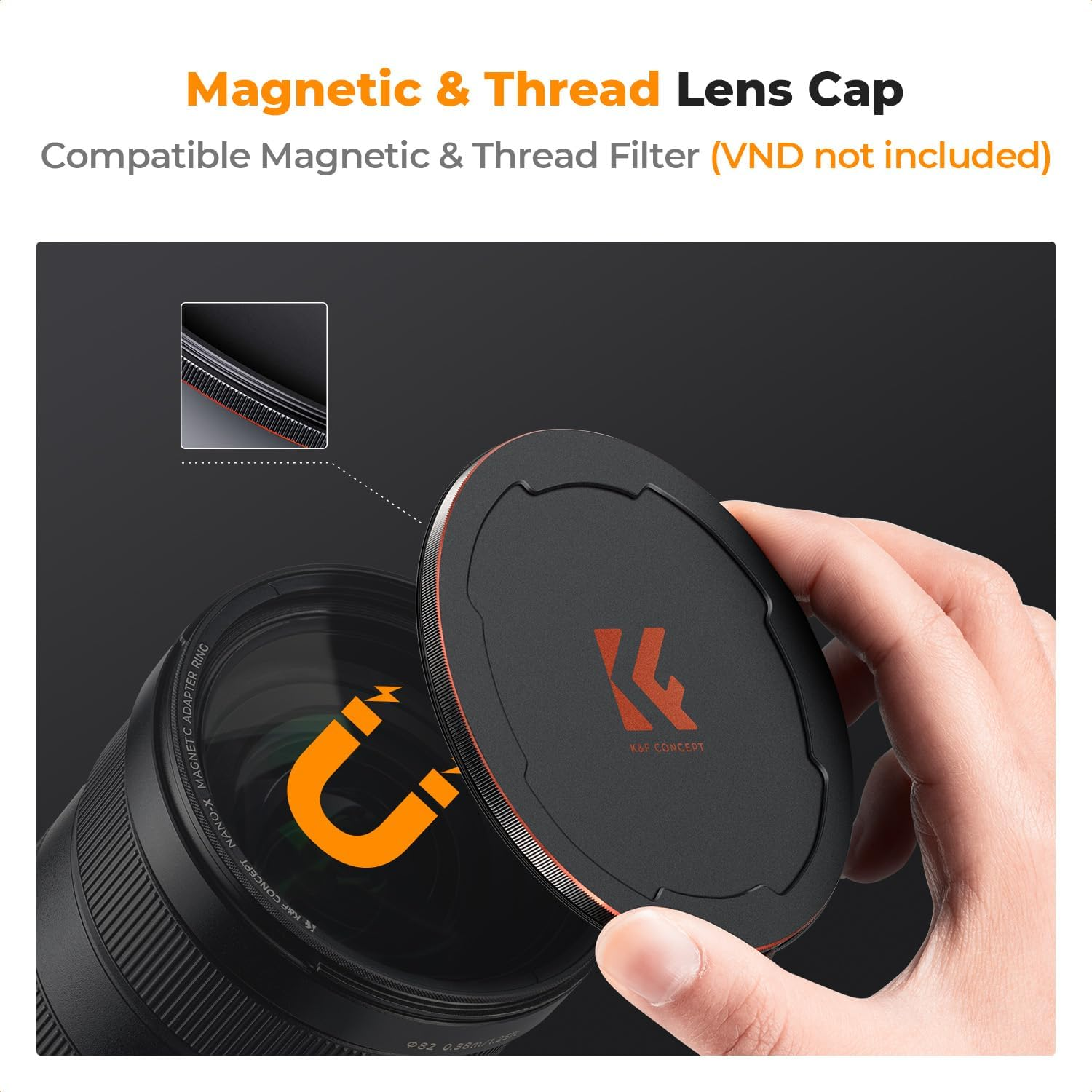 K&F CONCEPT 55Mm Magnetic ND1000 Lens Filter (10-Stop Fixed Neutral Density Filter) with 28 Multi-Layer Coatings Waterproof Scratch Resistant for Camera Lens (Nano-X Series) image number 2