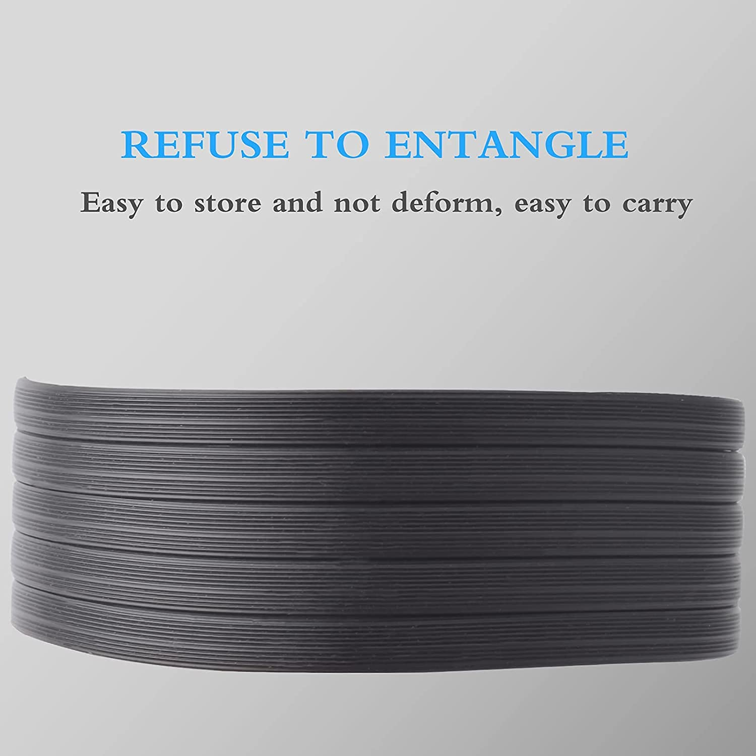 Adhiper Flat Headphone Cable Cable Replacement Audio Cable Compatible with Sony MDR-1000X MDR-100ABN WH-1000XM2 Wh-1000Xm3 WH-H900N WH-CH700N MDR-100AAP MDR-100A Wireless Headphones (Black/1.5M) image number 3