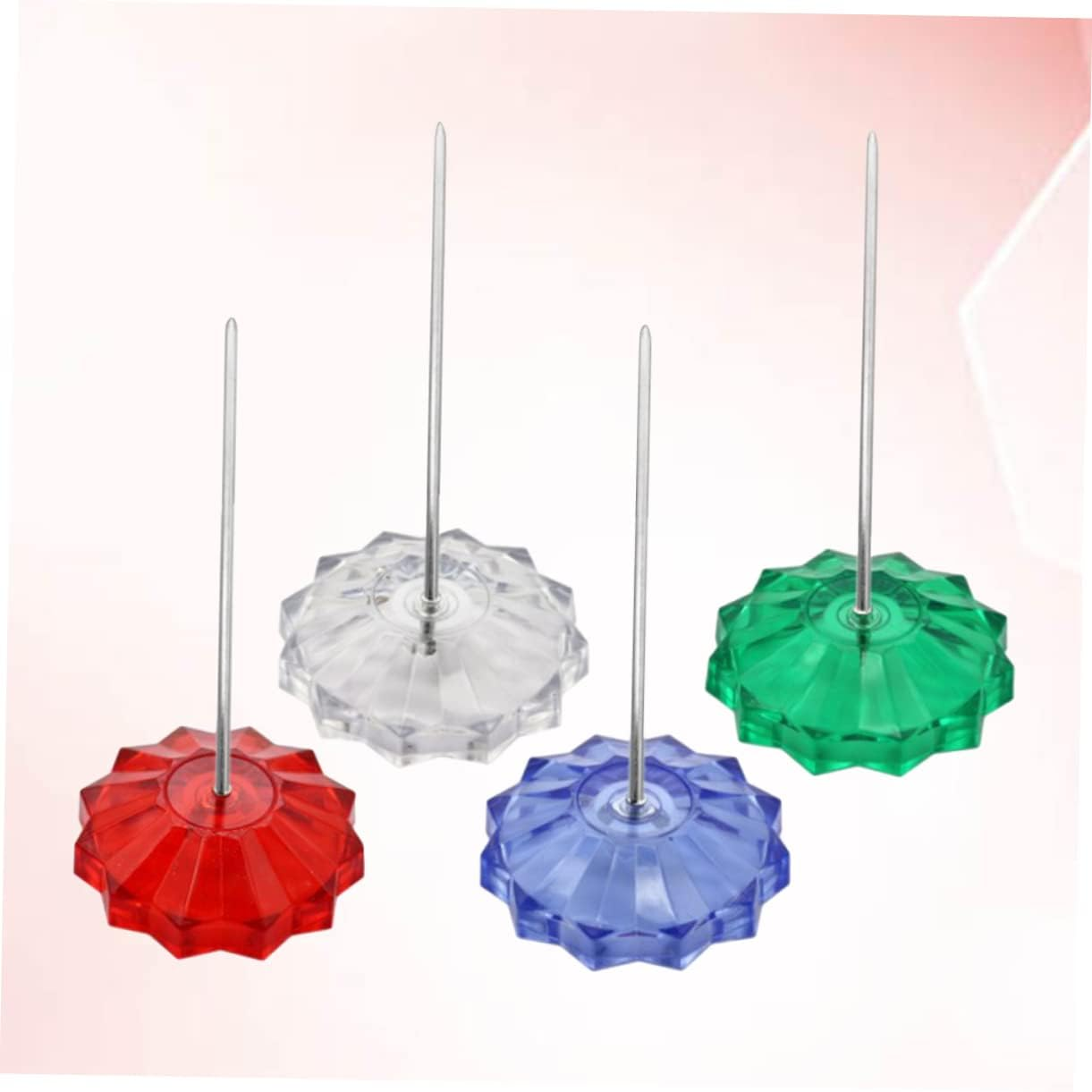 LALAFINA 4Pcs Receipt Holder Note Holder Spike Stick Bill Fork for Kitchen Desk Office Use for Receipt Storage and Paper Organization image number 1