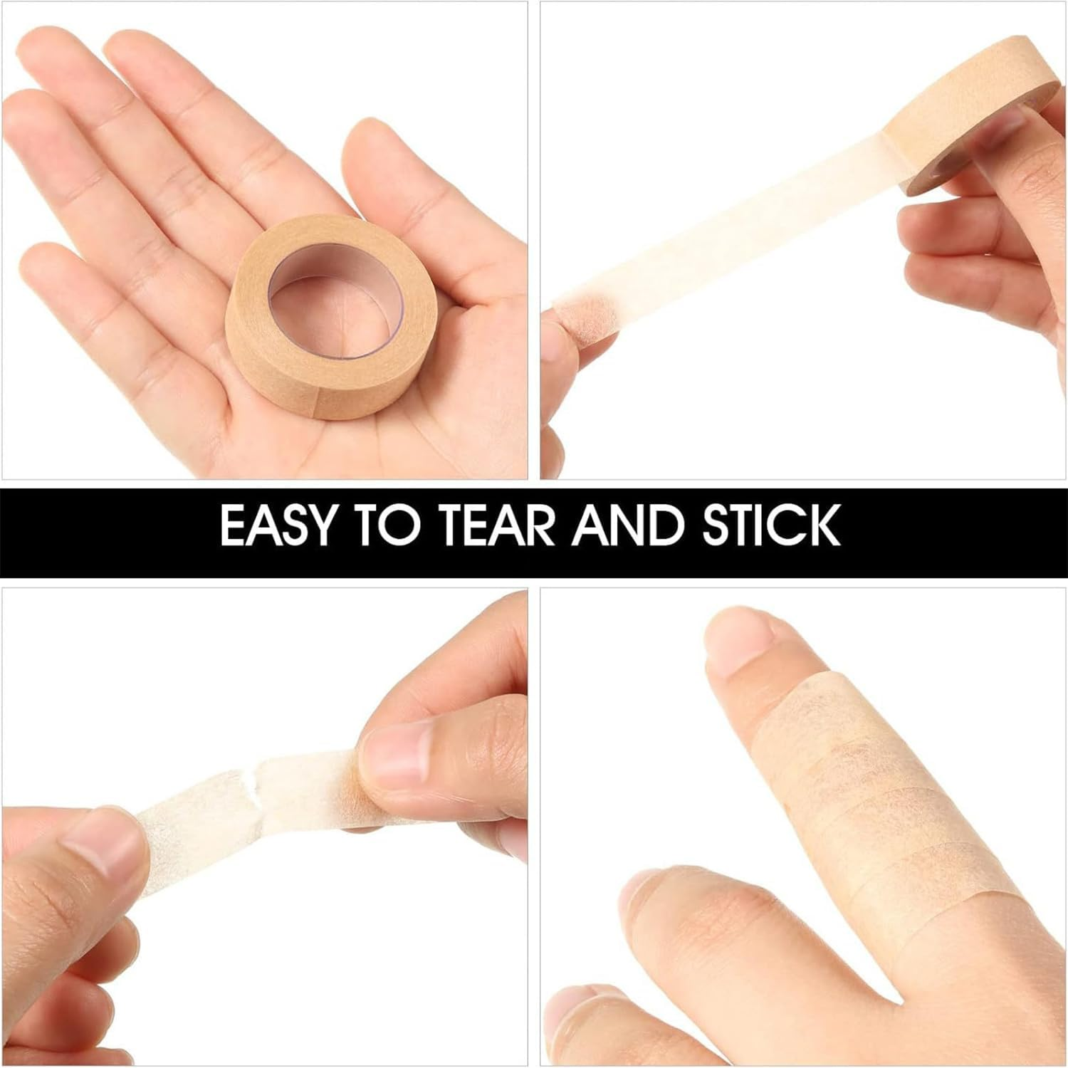 Roczential Medical Tape PE 3M Micropore Tape , 4 PCS Surgical Tape , Breathable and Flexible Nose ,Tape for Wound Injuries , Swelling Sports , Dressings Rhinoplasty Recovery Eyelash Extensions (1.25 * 910Cm) image number 2