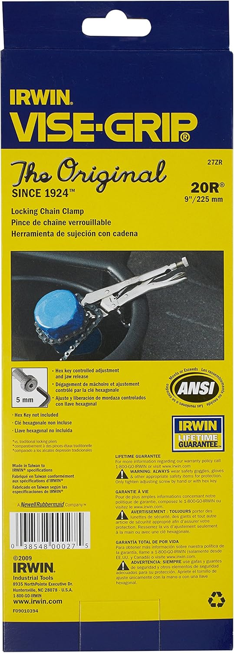 IRWIN VISE-GRIP Original Locking Chain Clamp, 9", 27ZR image number 3