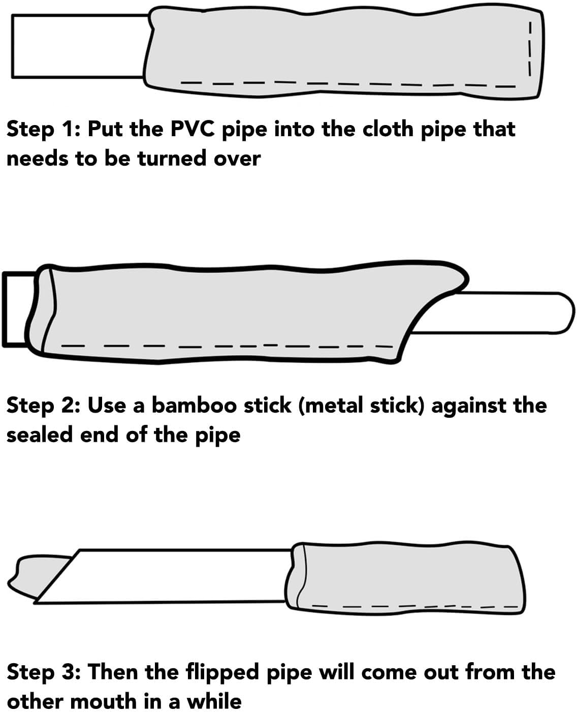 Fabric Tube Turners Set, Assorted Sizes Tube Turners Sewing Tool, Multifunctional Fast Turn Tube Turners for Crafts, DIY Handmade Knitting Accessories image number 1