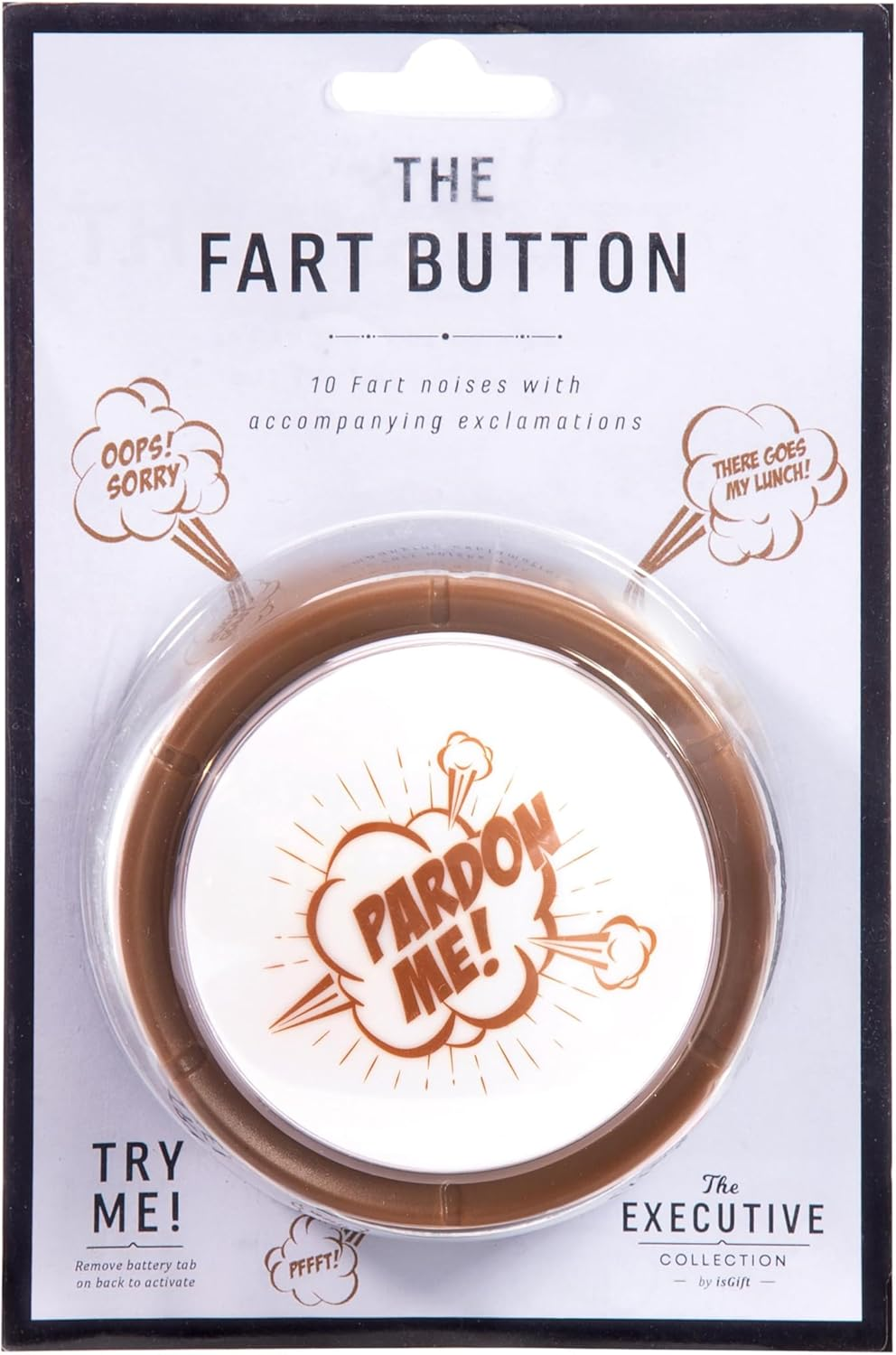 IS Gift the Fart Button, Brown, 17 X 11.5 X 4 Cm image number 2