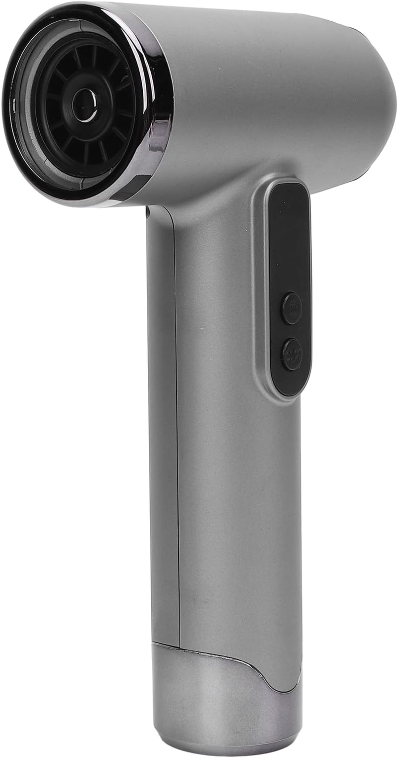 200W USB Rechargeable Hair Dryer - 100,000 RPM Cordless Blow Dryer with 15,000Mah Battery | Portable & Quiet for Travel, Dorm, Home | Fast Drying & Styling (Silver)