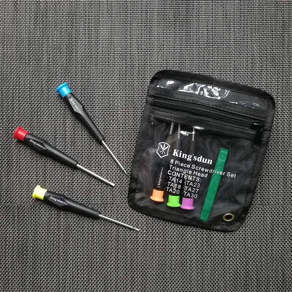 Full Triangle Head Screwdriver Set for Electronic Toys, 7-Piece Triangle Security Screws Driver Tool Kit for Thomas Mcdonald'S Toy Series Repair Battery Disassemble - Toys Triangle Driver Set image number 3