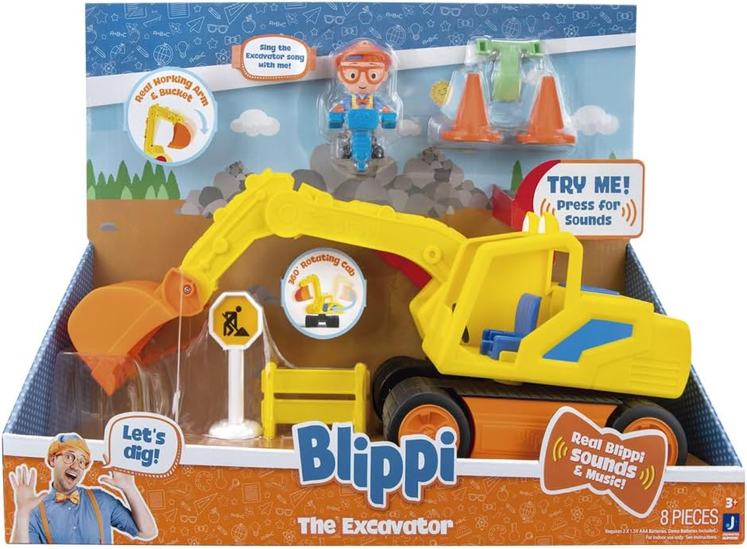 Blippi Excavator Feature Vehicle Toy image number 1