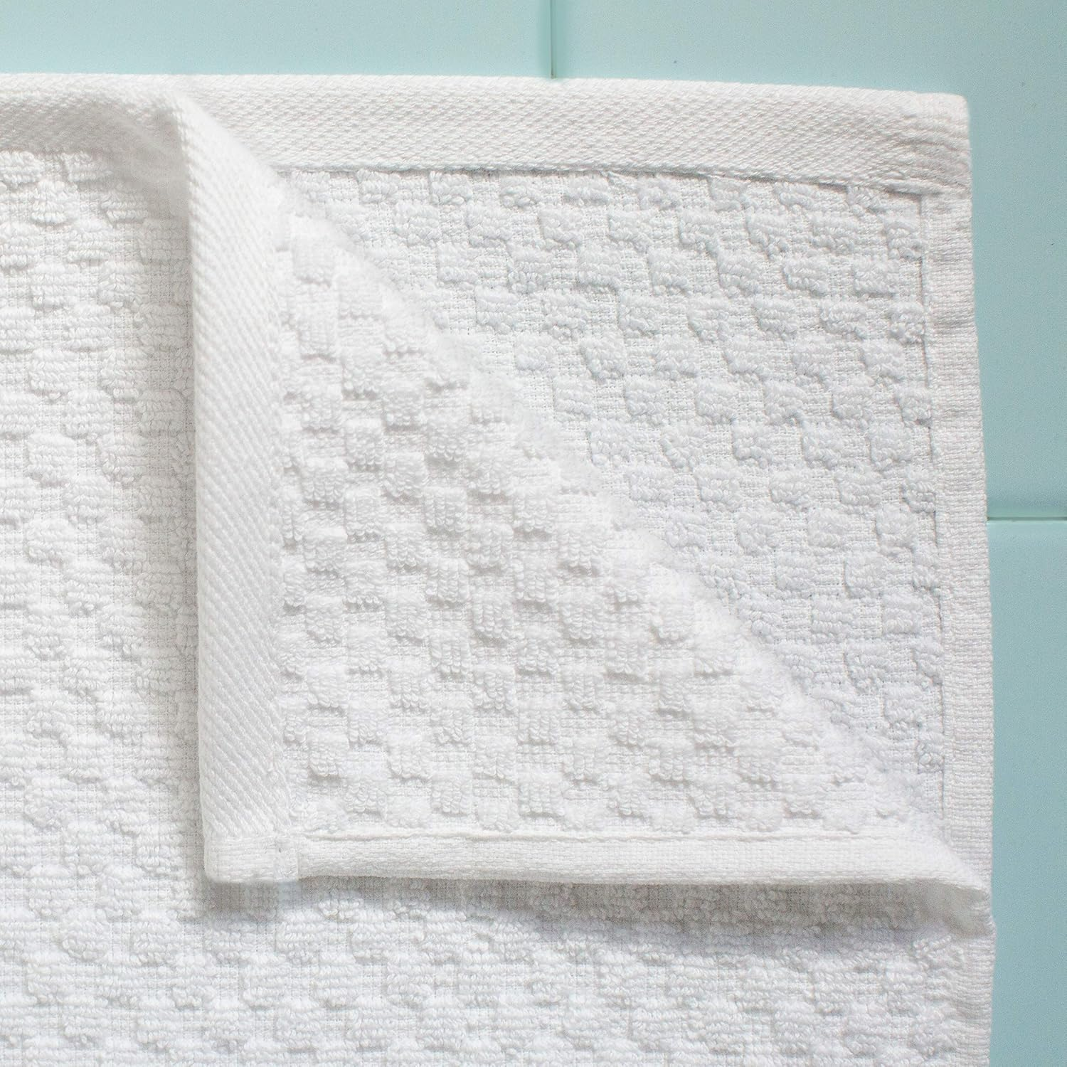 Cotton Craft - 4 Pack Eurospa Waffle Weave Oversized Bath Towels 30X56 - White - 100% Pure Ringspun Combed Cotton - True Luxury Inspired by the Finest European Spas and Resorts image number 3