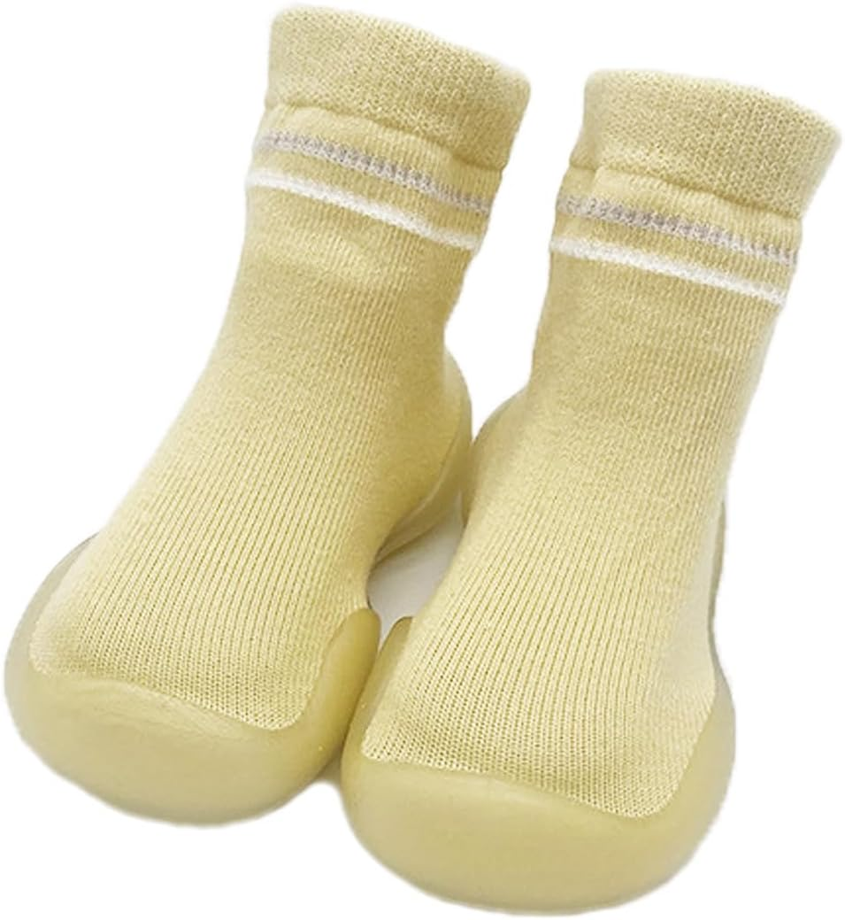 Jopenope Baby Shoes Toddler Shoes Socks First Walking Shoes Sock Non Slip Lightweight Slip-On Shoes Floor Socks with Soft Rubber Sole for Baby Boy Girl image number 3