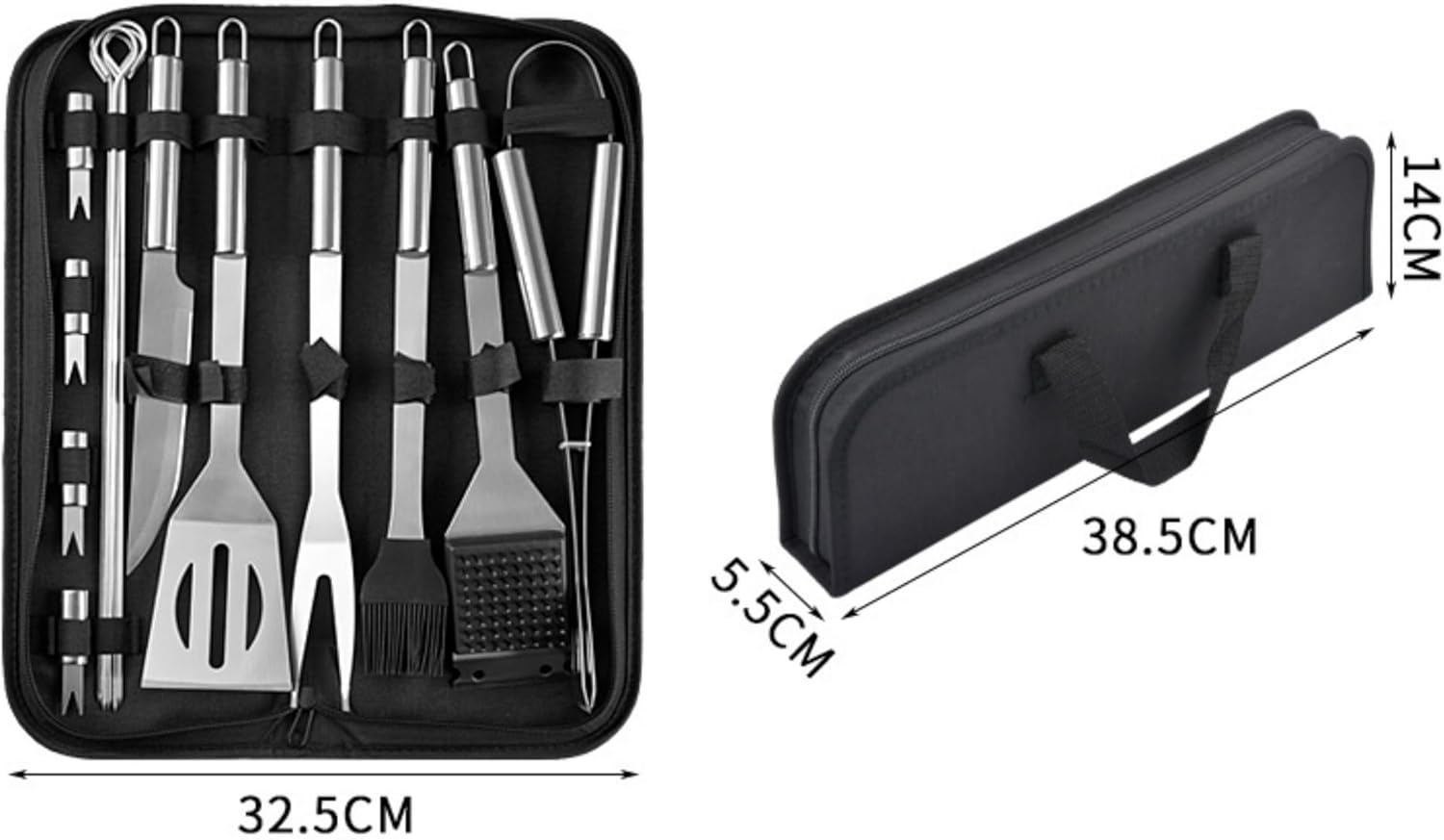 YAOYAOLING 15 PCS BBQ Grill Accessories Stainless Steel,Great Gift for Birthday or Father&rsquo;S Day by Home-Complete image number 1