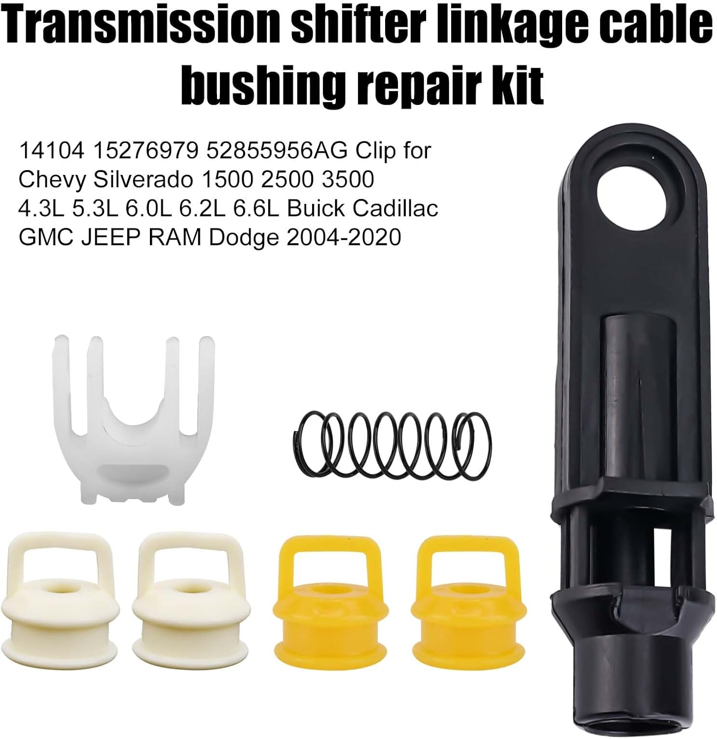 7 Pack Transmission Shifter Linkage Cable Bushing Repair Kit, Shifter Cable Bushing Kit 14104 15276979 52855956AG Shifter Bushing Kit for Cadillac Buick Chevy Silverado 1500 2500 3500 image number 6