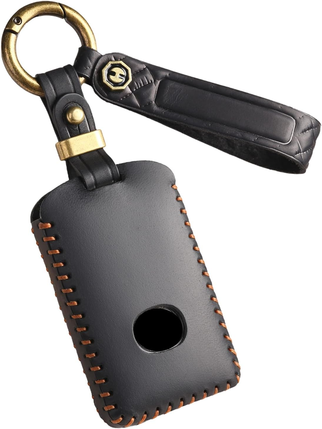 Ontto Cowhide Car Key Cover Fit for Mazda 2 3 6 Sedan Wagon Roadster CX-8 CX-5 CX-30 CX-3 MX-30 CX-60 Handmade Leather Key Case Holder Keyring Key Chain Smart Key Shell Accessories