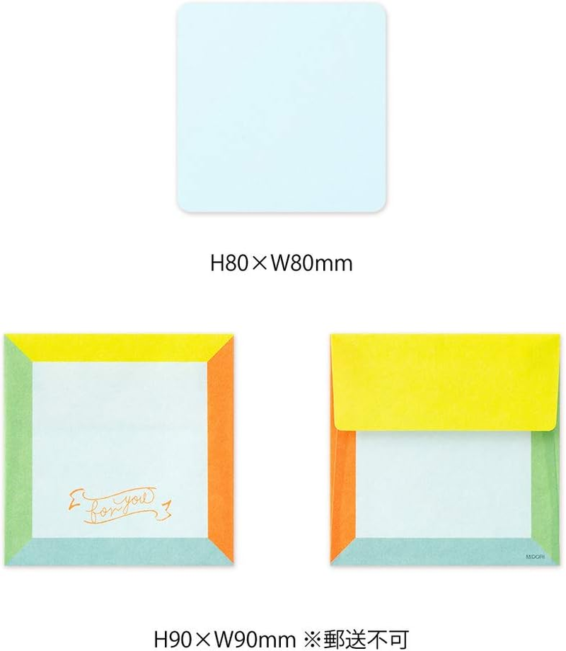 Midori 86487006 Letter Set, 487, Gassa, Card Type, Frame Pattern - Marker image number 3