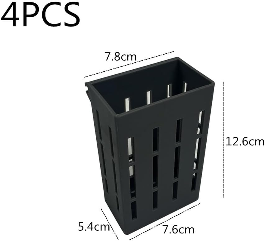 Aquarium Plant Holder, Wanfoou 4 PCS Hanging Planter Cups, Hanging Aquatic Plant Pot with Hooks Cups for Fish Tank Aquarium Planter and Aquascape Decorations (Black) image number 3