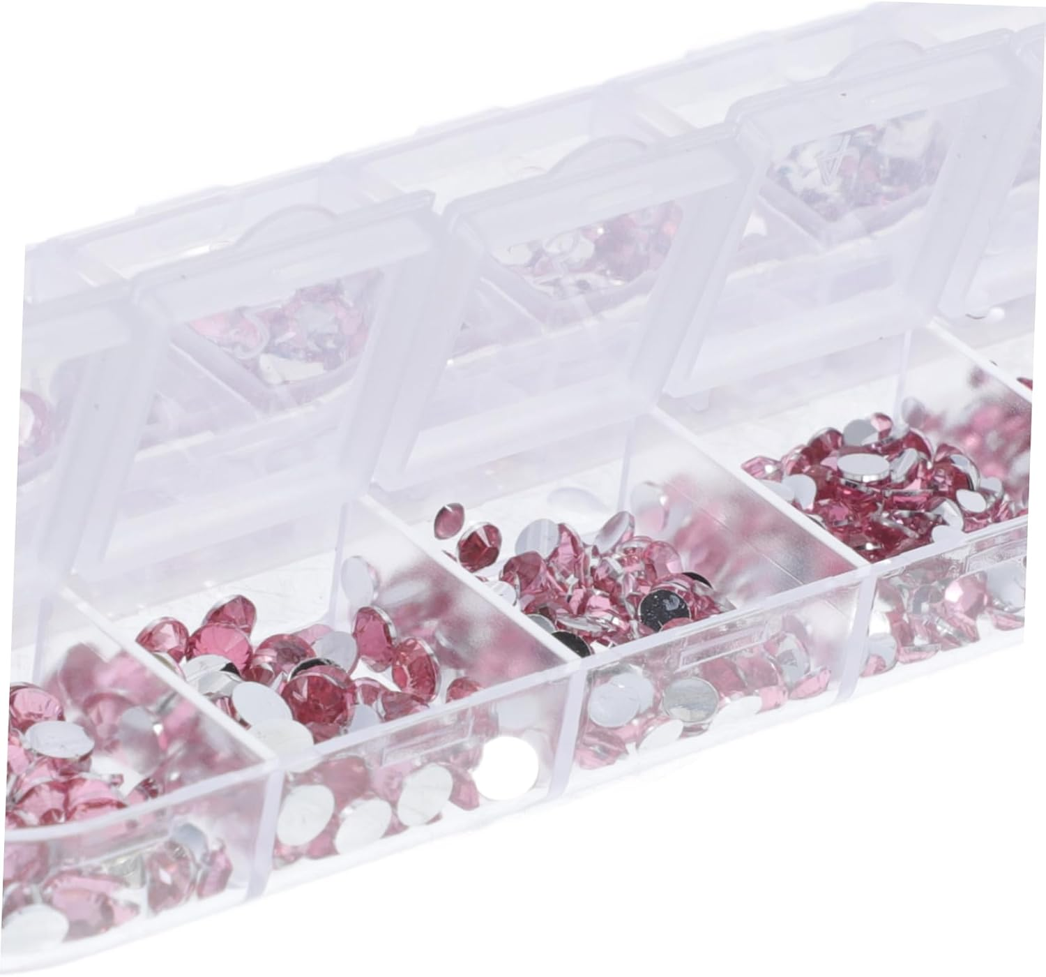 SEWACC Acrylic Rhinestones Mix Size Flatback Nail Rhinestone Gems for Nail Art and Face Decoration Cherry Blossom Pink DIY Craft Embellishments image number 4