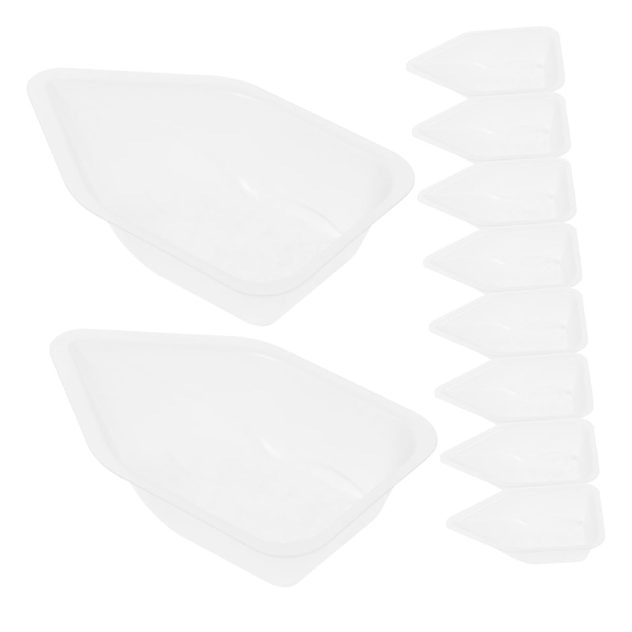 SOLUSTRE 10Pcs Plastic Weighing Dish Weighing Trays Food Scale Laboratory Weigh Boat Small Plastic Tray for Powder Epoxy Crafts image number 6