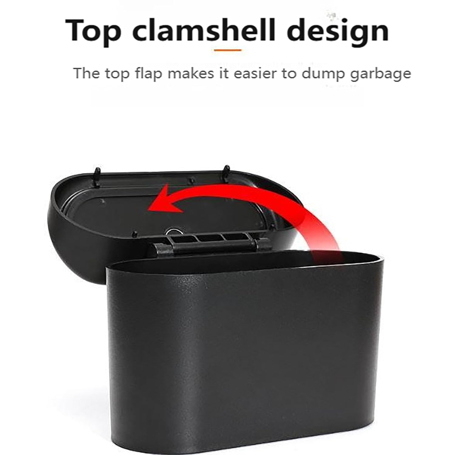 YAKESD 2PACK Car Garbage Can with Lid - Hanging Trash Can for Car, Convenient Mini Vehicle Bin with 10 Roller Bags and 4 Headrest Hooks - Dustbin Garbage Organizer for Home Office Use image number 3