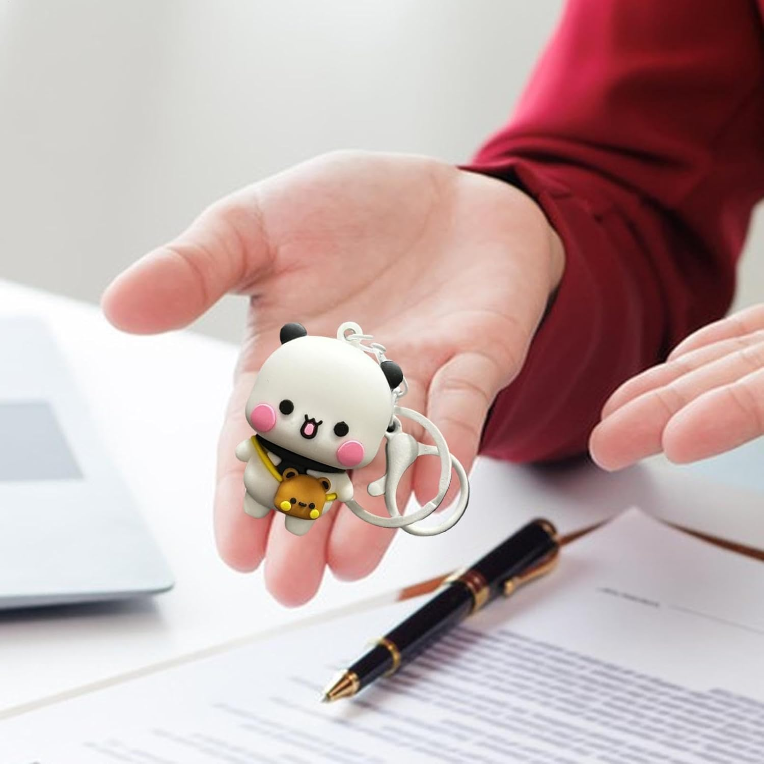 Nybhyjka Cute Bear Keychain, Bear Keychain | Cartoon Key Charm Backpack Pendant | Bag Decoration Pendant Bear Key Chain Key Accessories for Bag, Handbag, Bag - Other image number 7