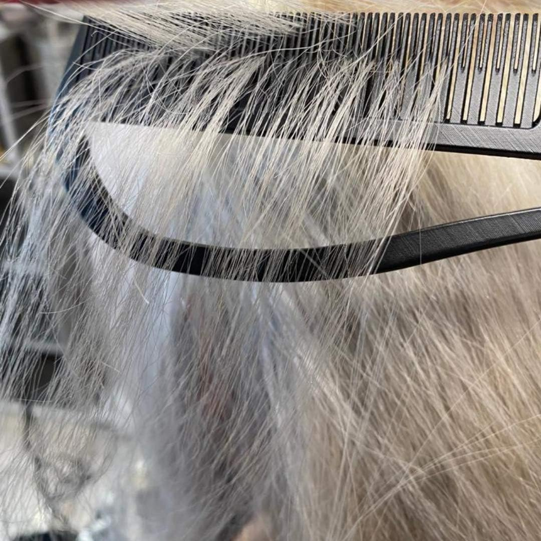 Authentic Never Let Go Carbon Fibre Professional Styling Comb, Balayage, Babylight, Teasylight and Highlighting Long Tail Metal Pick Teaser Comb (#3) image number 2