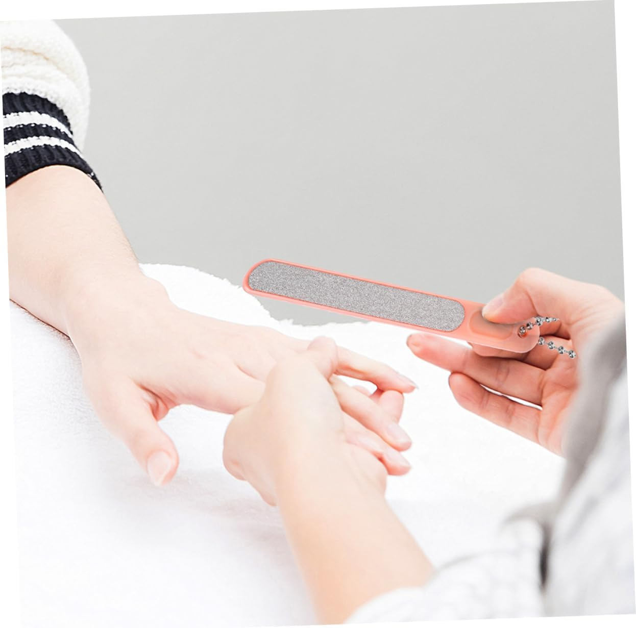 BESTYASH 3Pcs Natural Thick Fingernail Files Coarse Grit Nail File Nail Buffer Travel for Women image number 2