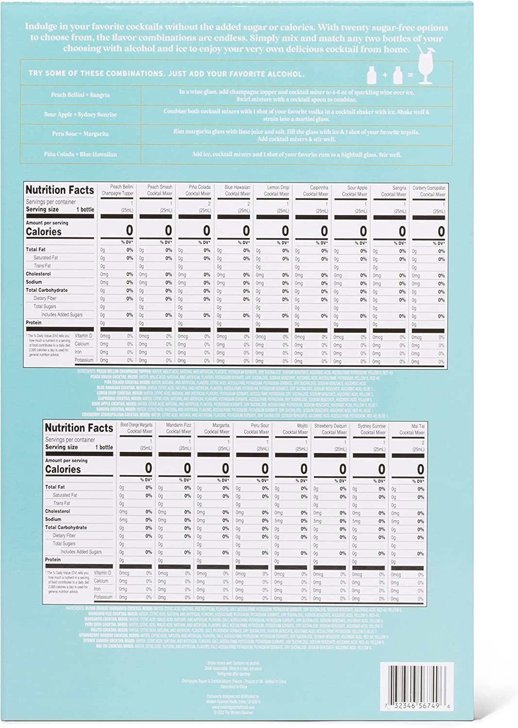 Thoughtfully Cocktails, Mix and Match Skinny Cocktail Mixers in Glass Bottles, Vegan and Vegetarian, Combine Two Bottles for a Delicious Sugar-Free Cocktail Mixer, Pack of 20 (Contains NO Alcohol) image number 4