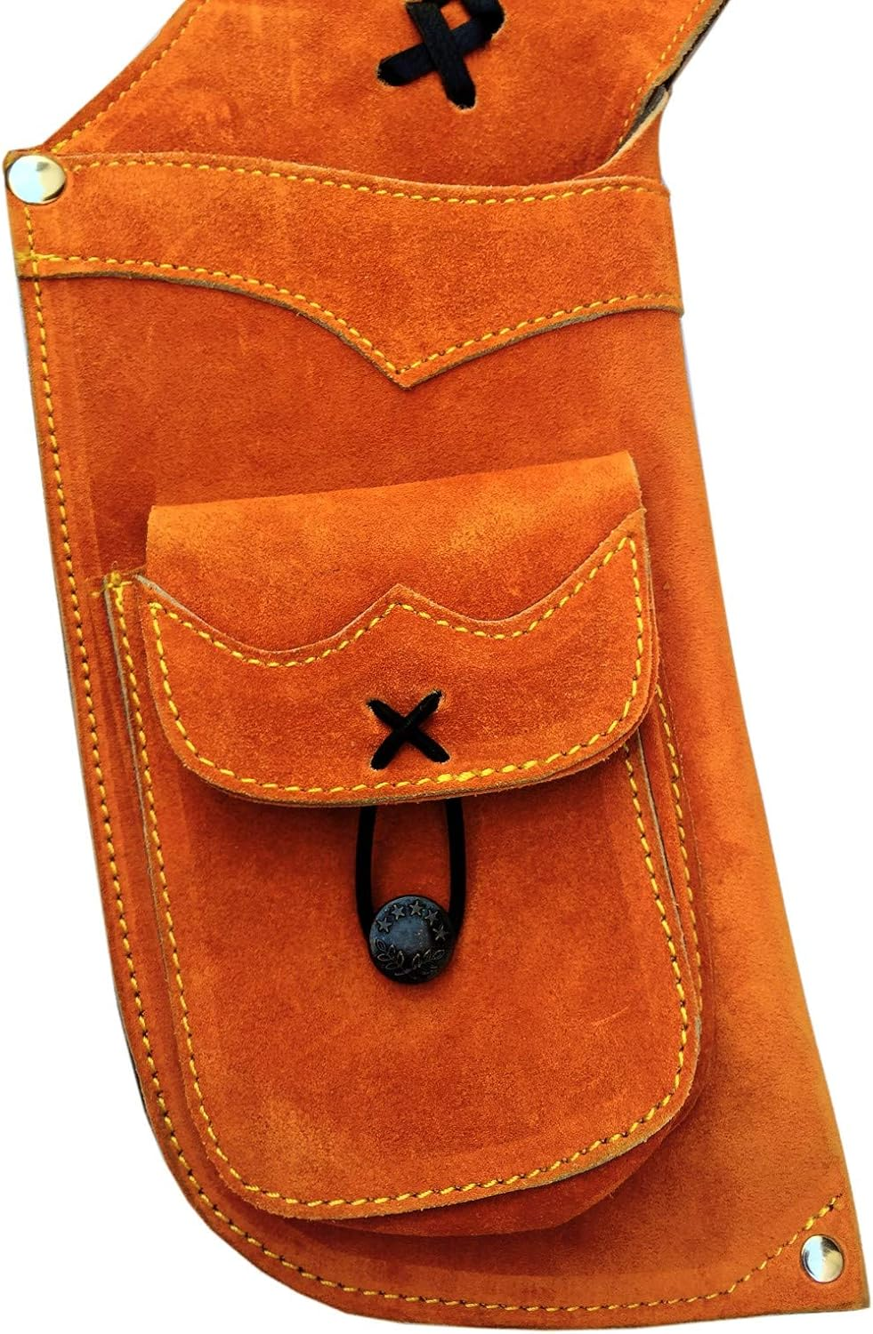 DMX INTL Traditional Archery Quiver Suede Leather Field Archer&rsquo;S Choice Hip Side Arrow Quiver Bag - Model B image number 2