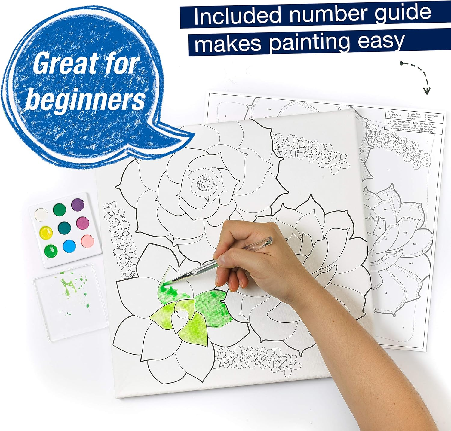 Faber-Castell Creative Studio-Paint by Number, Floral (18-770630) image number 1