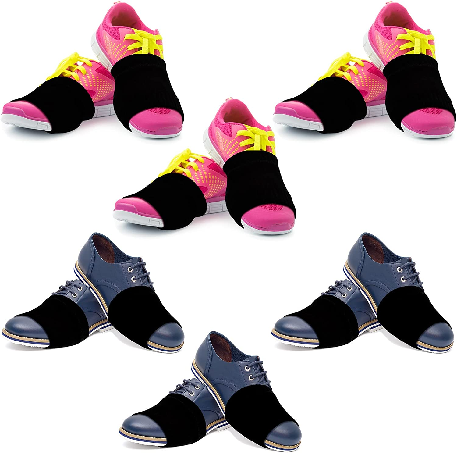 6 Pairs Dance Shoe Socks on Smooth Floors over Sneakers Shoe Cover Dancing Shoe Sliders Ballet Dancers Turning Socks