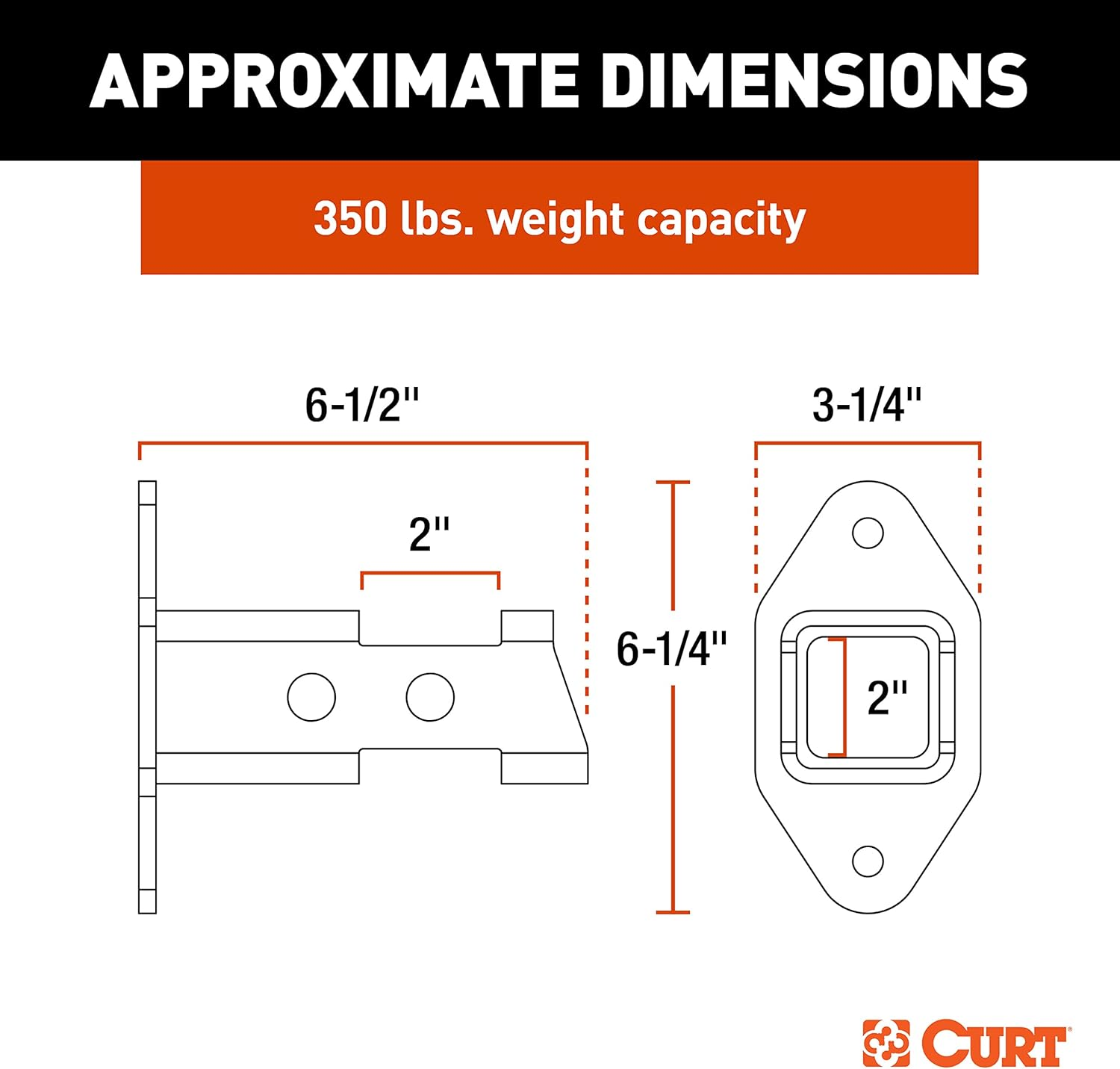 CURT 45069 Hitch Accessory Wall Mount, 2-Inch Receiver image number 4