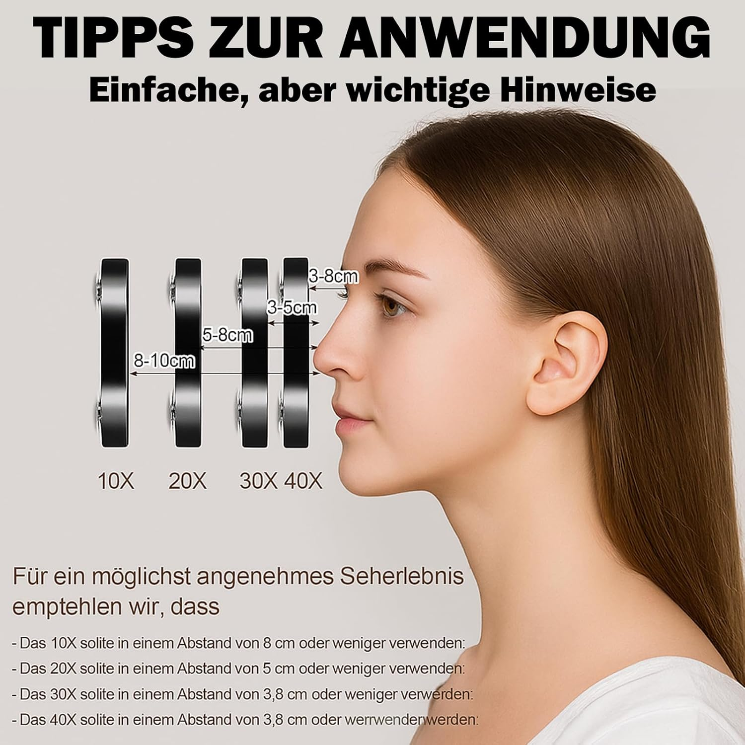 40X Magnifying Mirror 40X Magnifying Mirror Suction Cup and Tweezers Travel Small Mirror Set for Blackhead Removal for Precise Makeup and Eyebrow Plucking 3.5 Inches image number 4