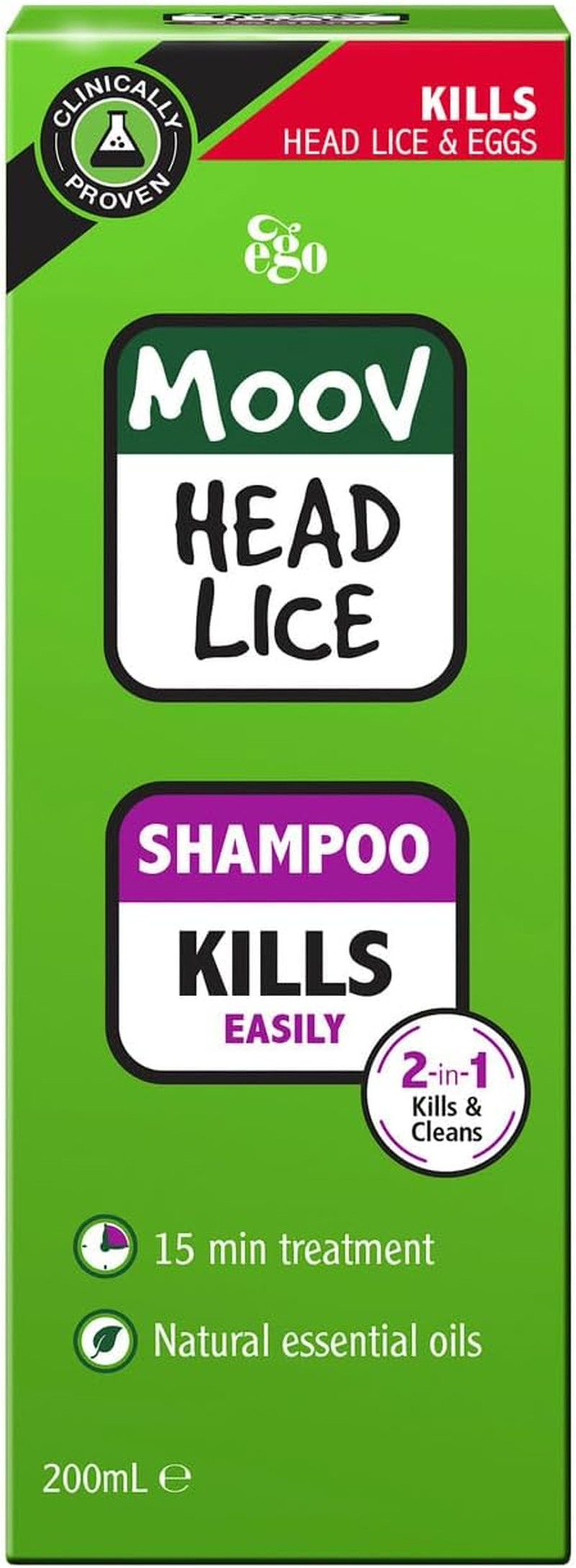 Ego Moov Head Lice Shampoo 200 Ml image number 1