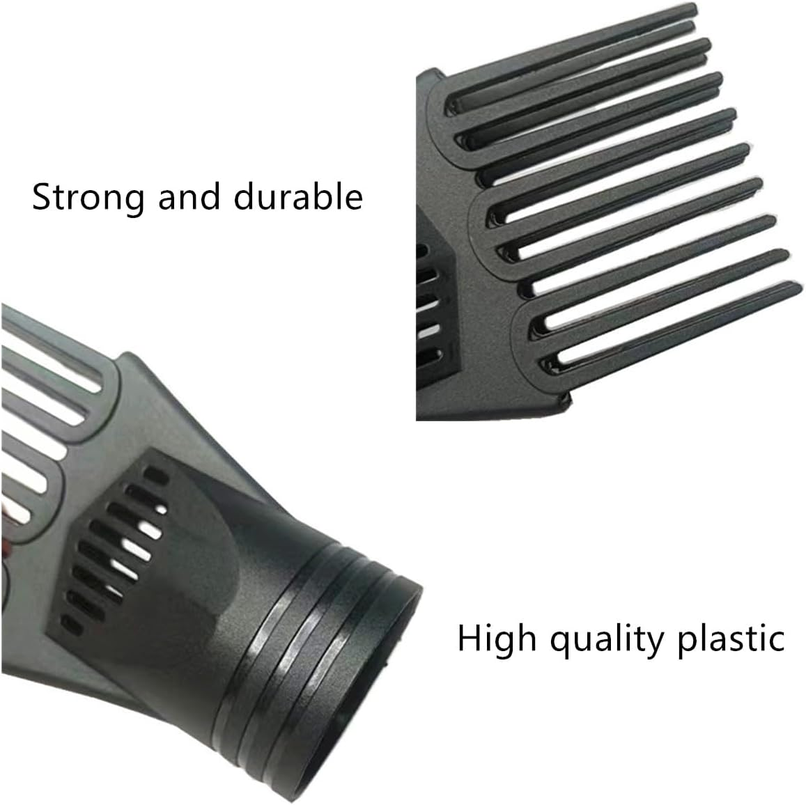 2 Pcs Hair Dryer Comb Accessories, Hair Dryer Cover,Hairdressing Salon Nozzle, Universal Plastic Blow Cover Comb Attachment for Straightening Detangling and Barber Salon image number 1