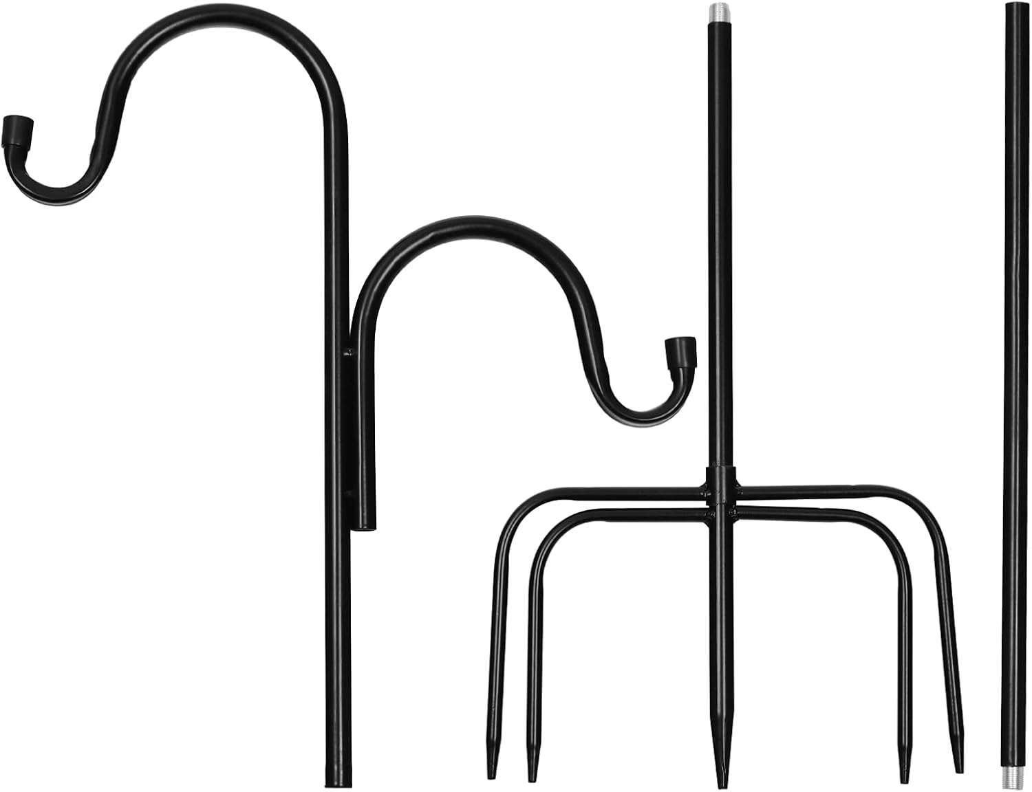 Shepherd Hook Decorative Hanging Hooks Heavy Duty Brackets Shepherds Hook for Bird Plants Racks Solar Lights Outdoor Decorative Lantern Hooks Outdoor Small Clothing Stainless Steel